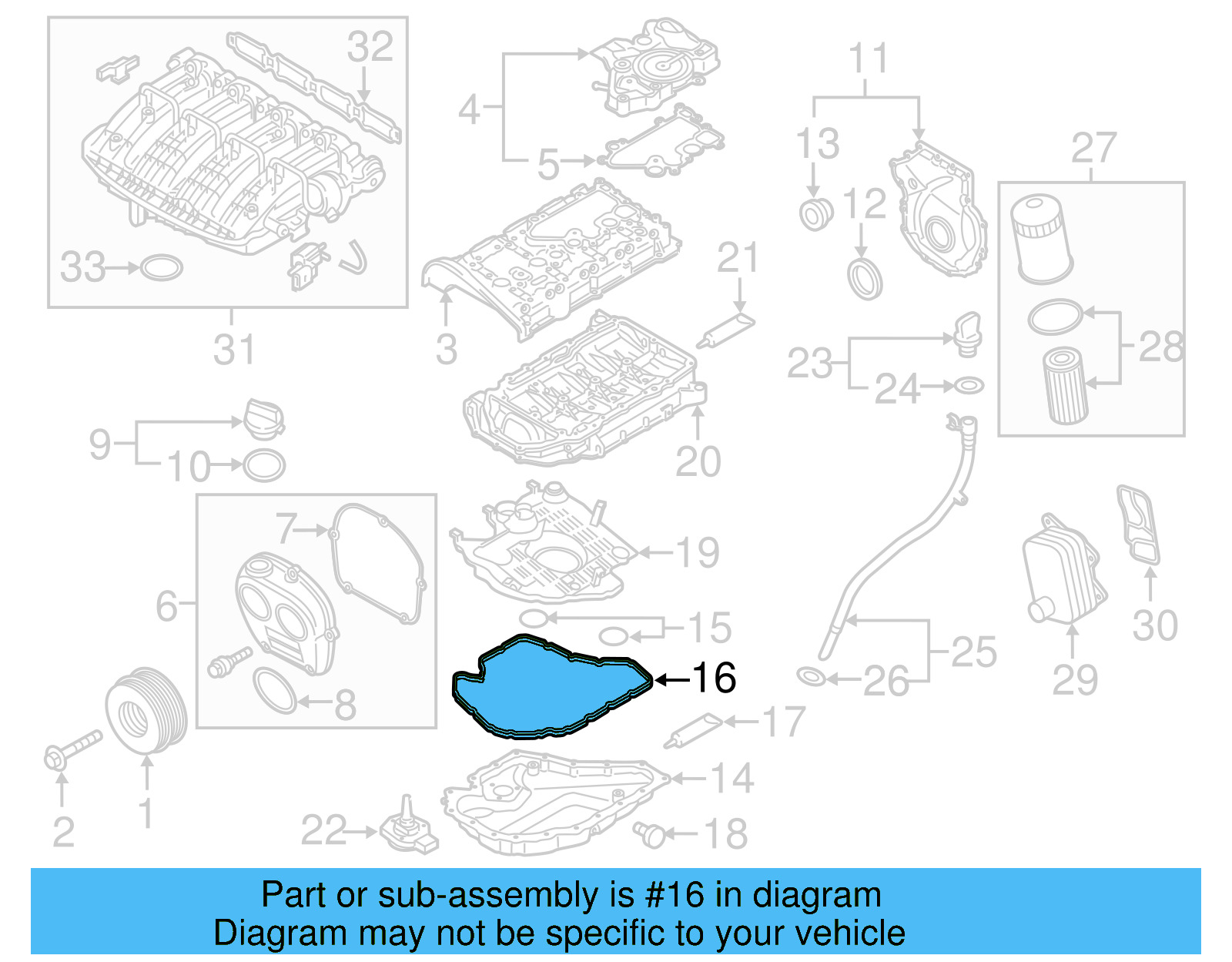Pan Gasket 06K-103-649-J - View 10