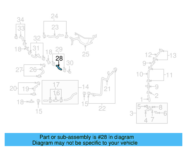 Rear Hose 1K0-121-073-AE - View 2