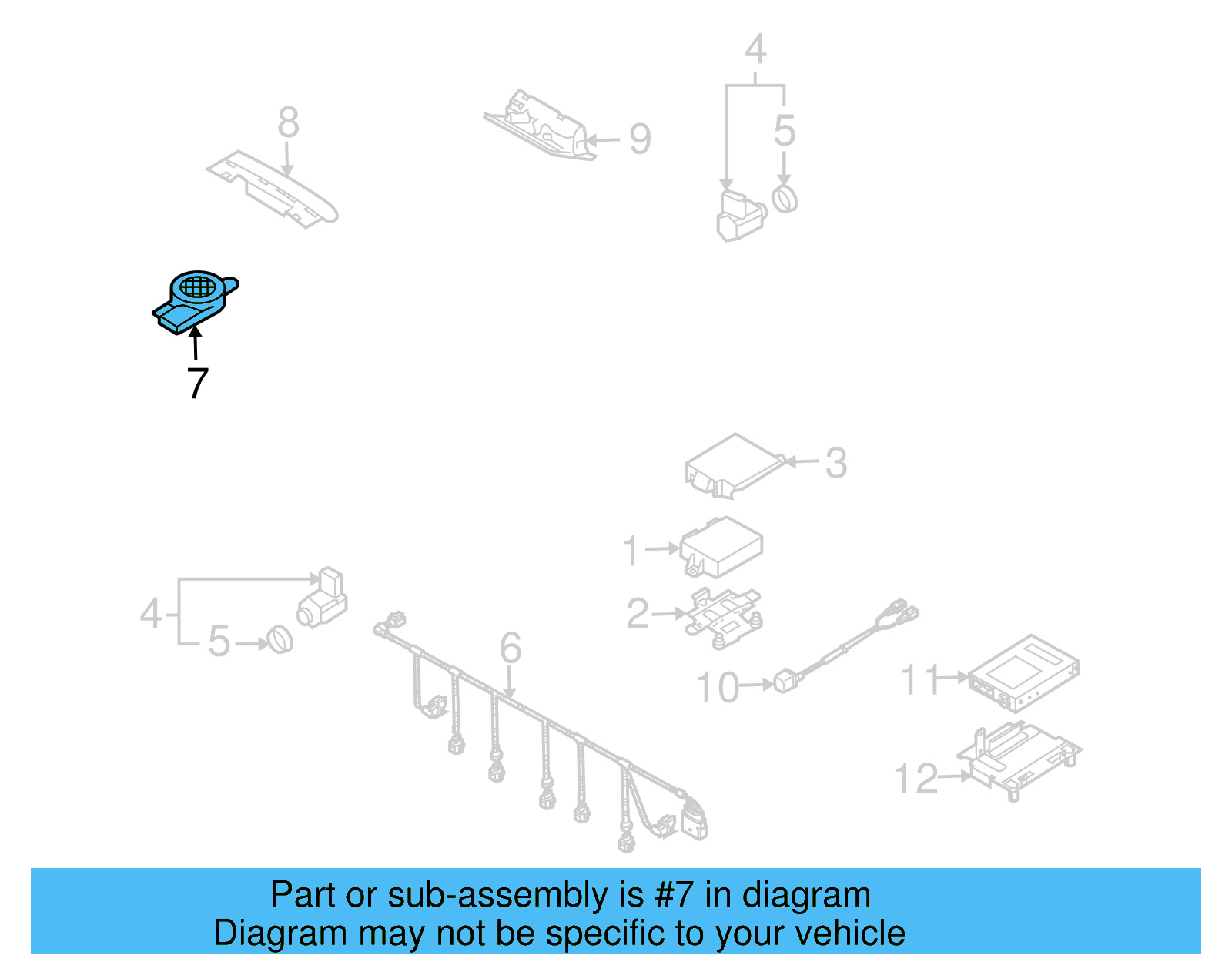 Warning Buzzer 1J0-919-279 - View 2