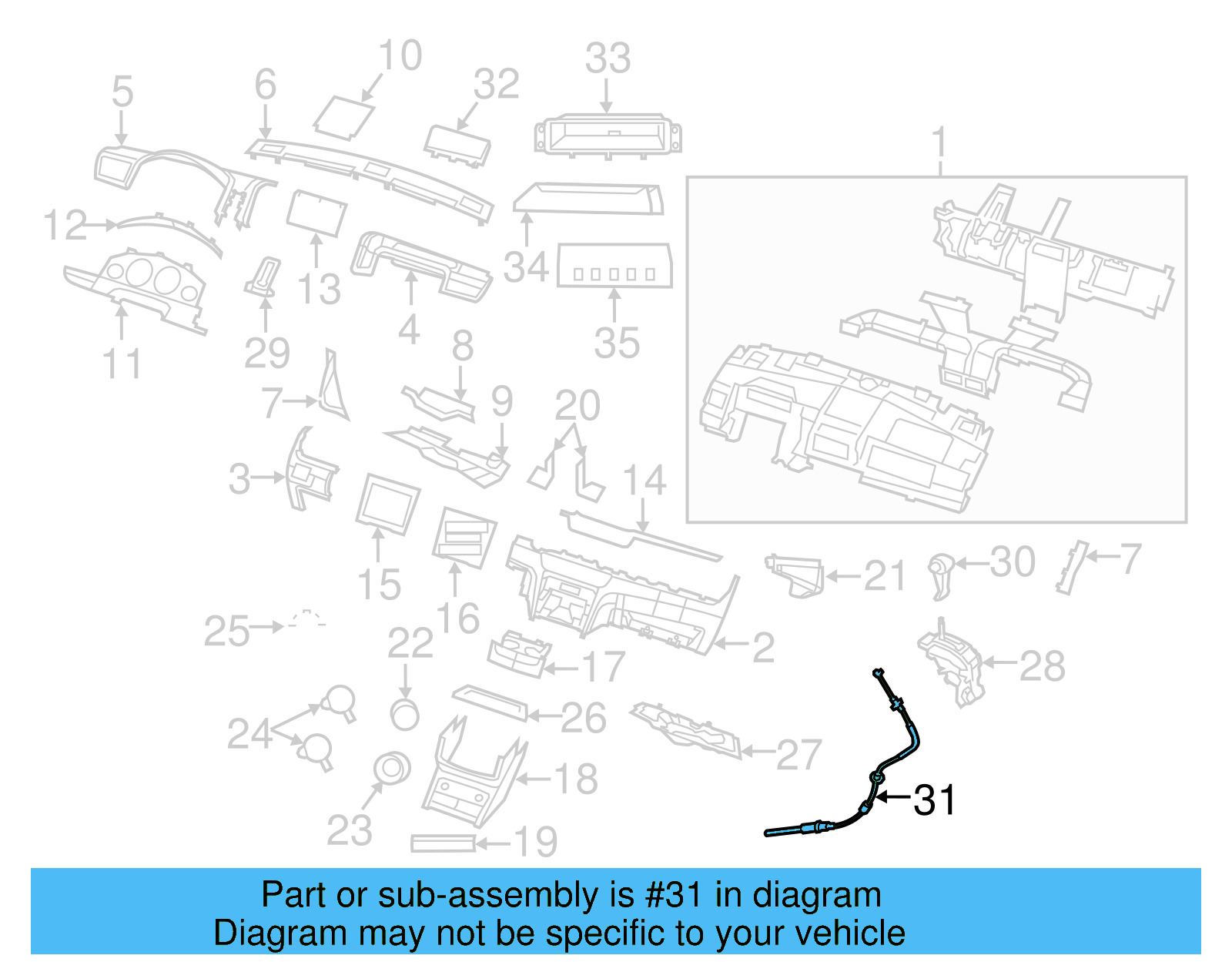 Shift Control Cable 7B0-713-265-F - View 5