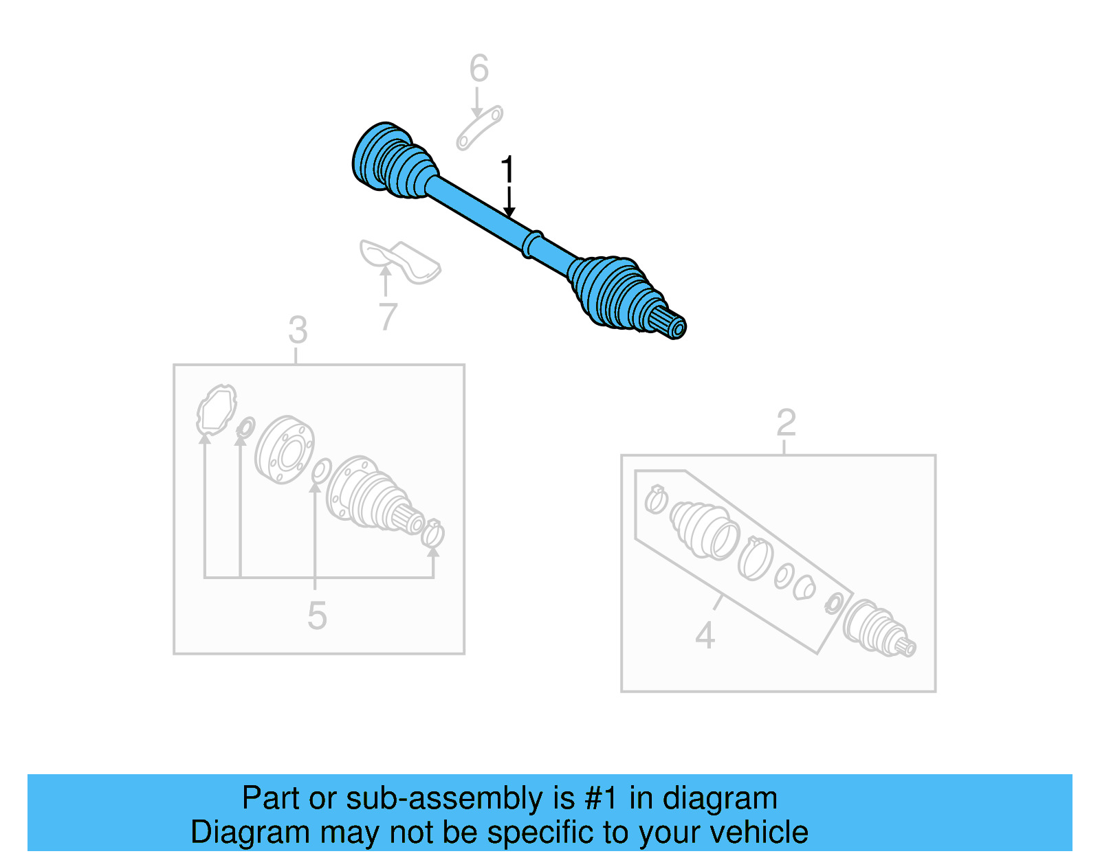 Axle Assembly 1K0-407-271-LB - View 5