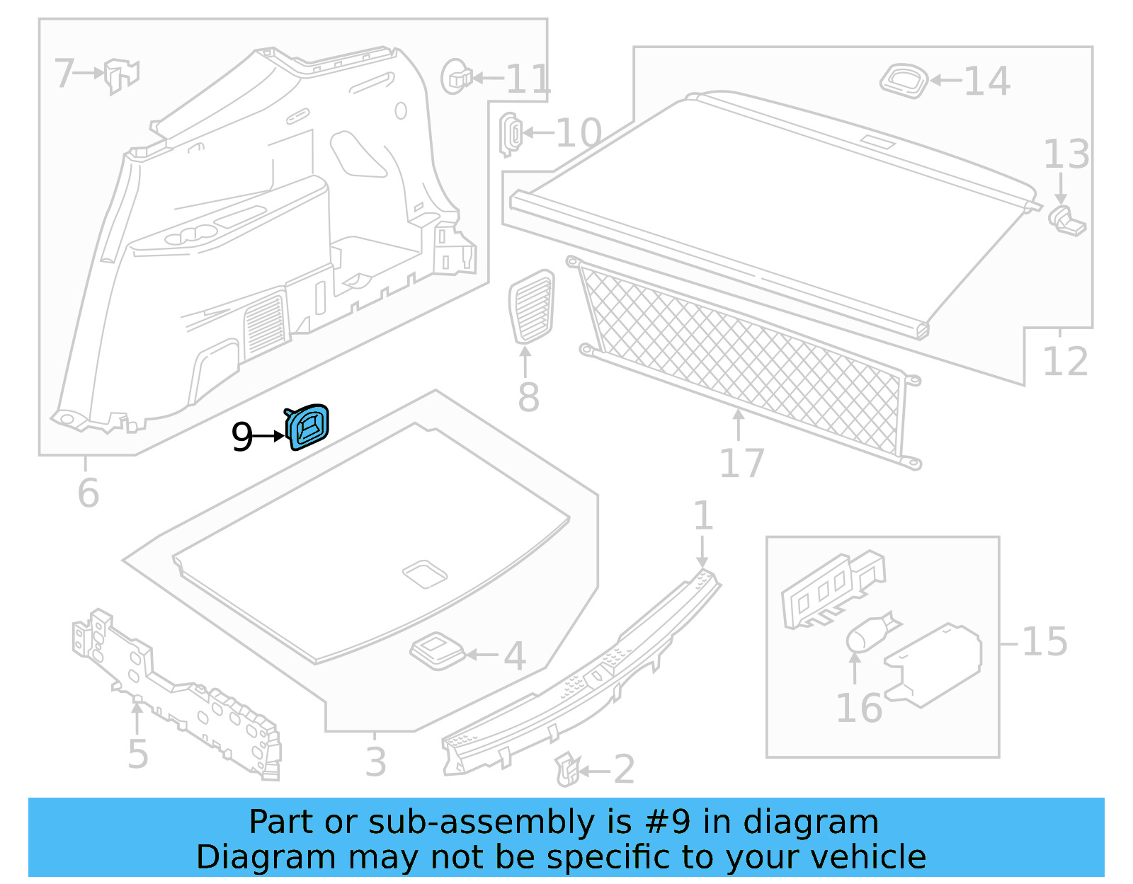 Tie Down Hook 8V0-863-503-C-UAZ - View 21