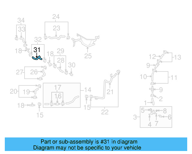 Connector Tube 1K0-121-073-AK - View 2