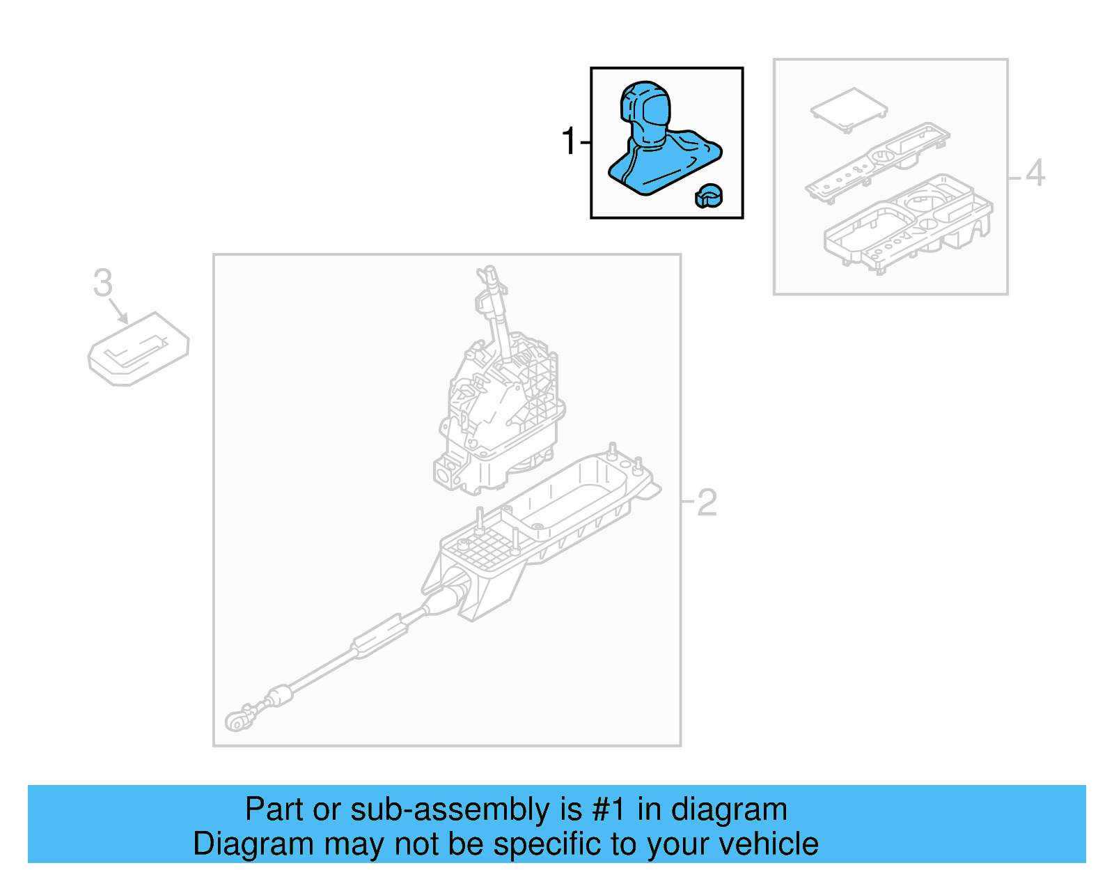 Shift Knob 3CN-713-123-OKM - View 2