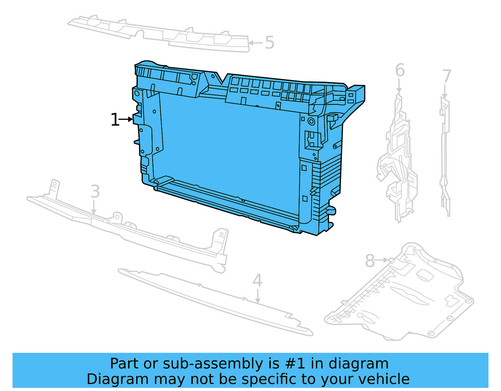Radiator Support 2GJ-805-588-D - View 4