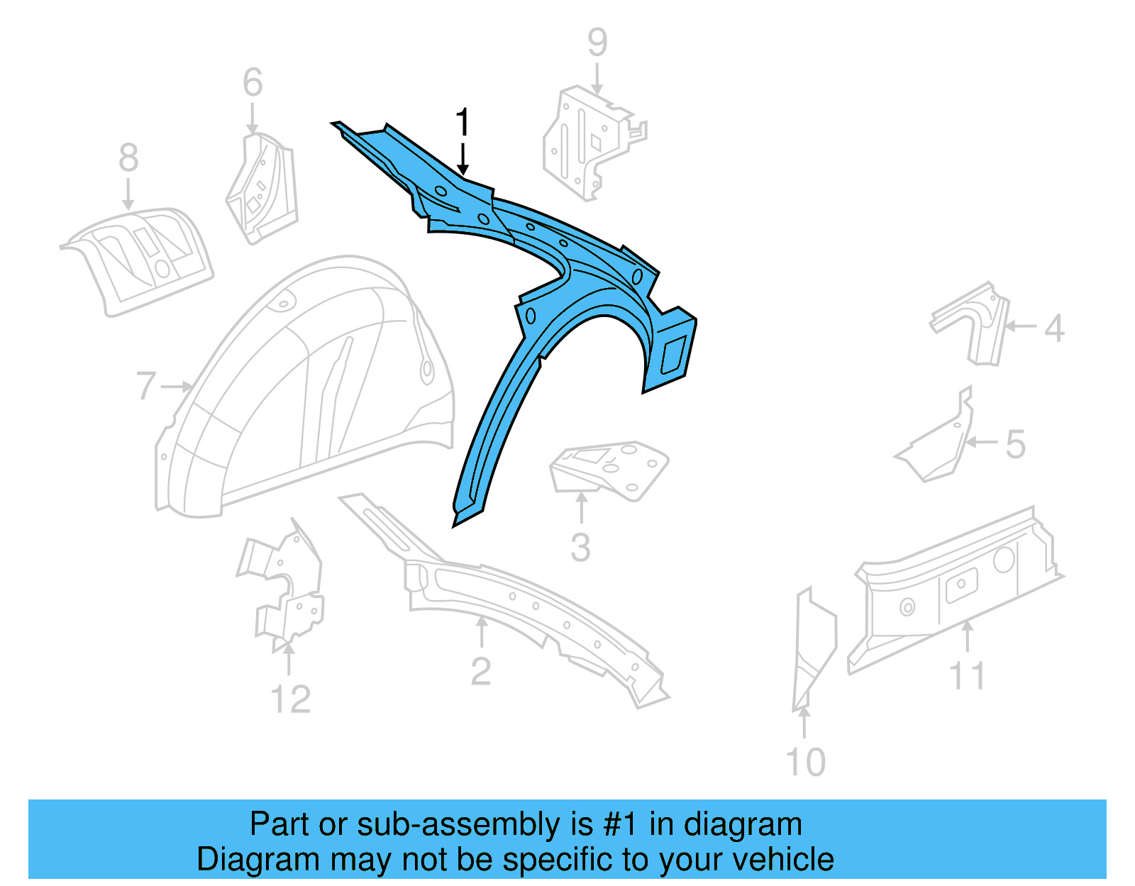 Inner Panel 5C5-809-403-C - View 9