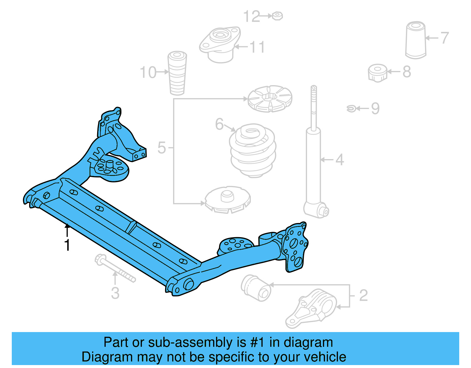 Axle Beam 8E0500051R - View 4