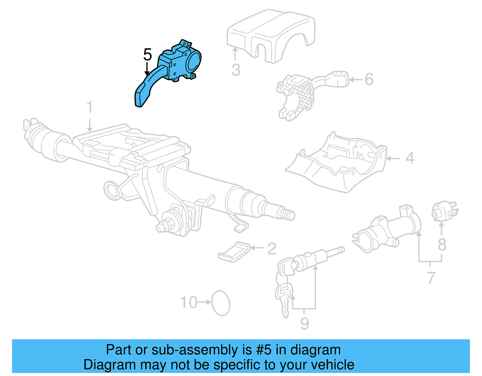 Headlamp Dimmer Switch 8L0-953-513-S-01C