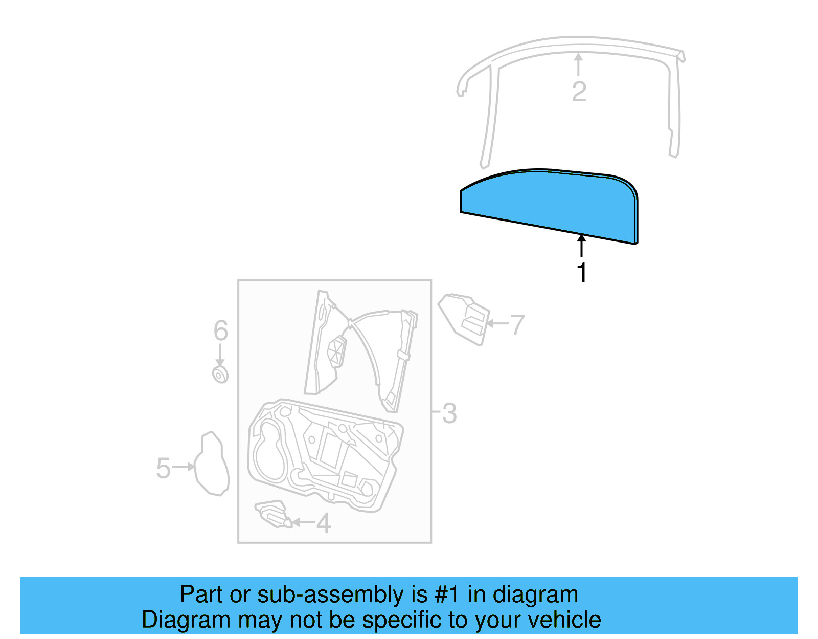 Door Glass 3C4-845-201-B