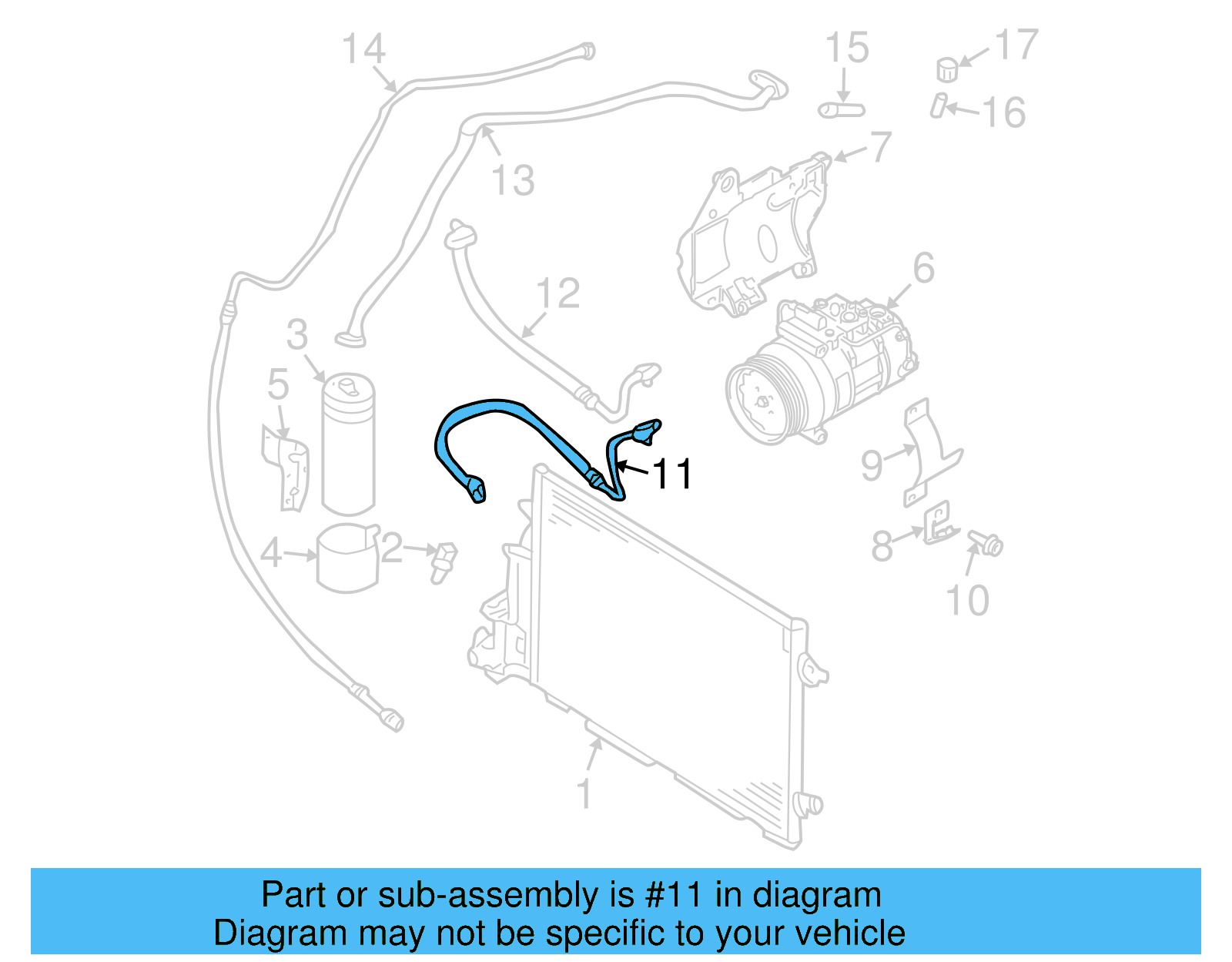 AC Hose 3B7-260-701-B - View 4