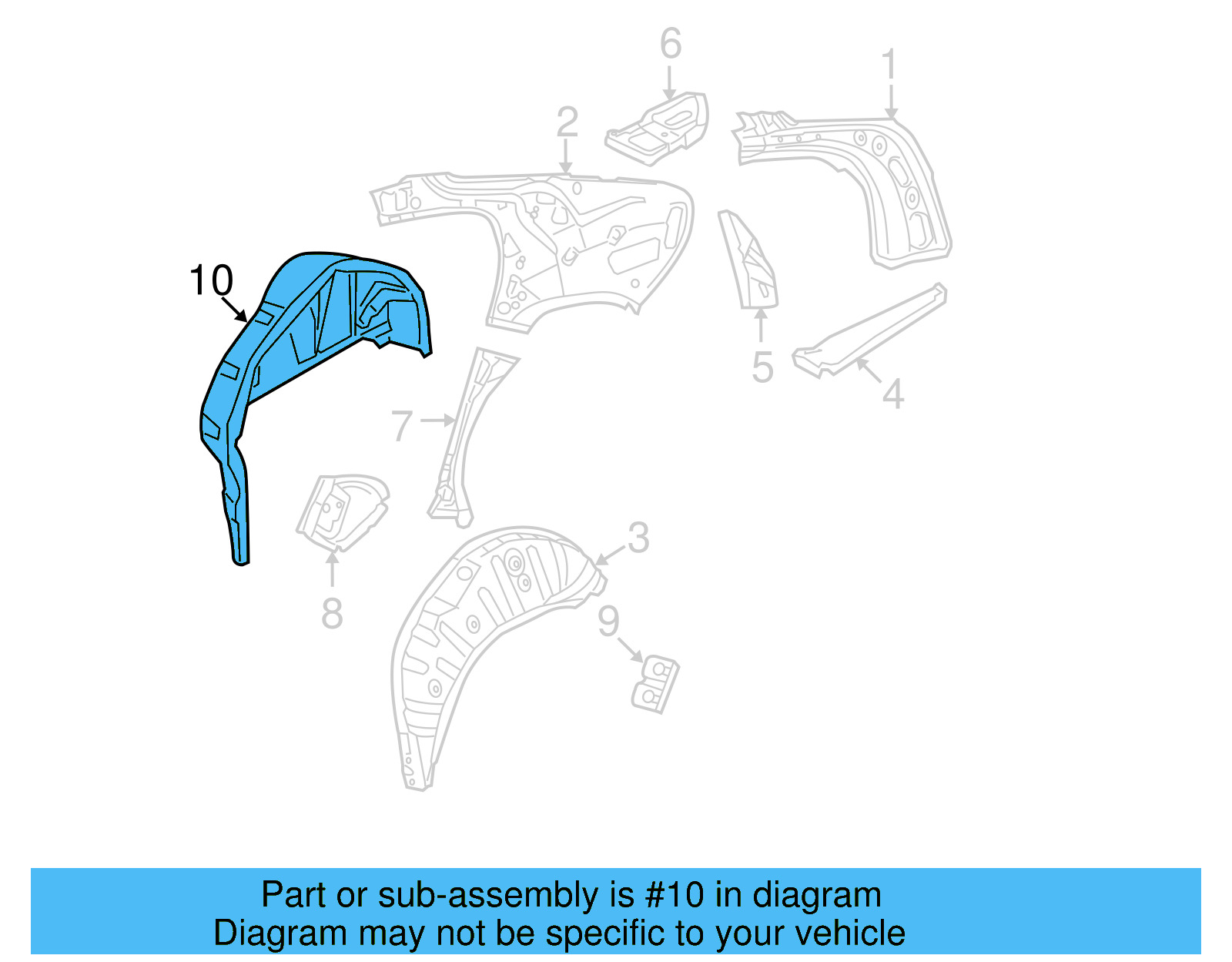 Inner Wheelhouse 3C0-809-851-A - View 7