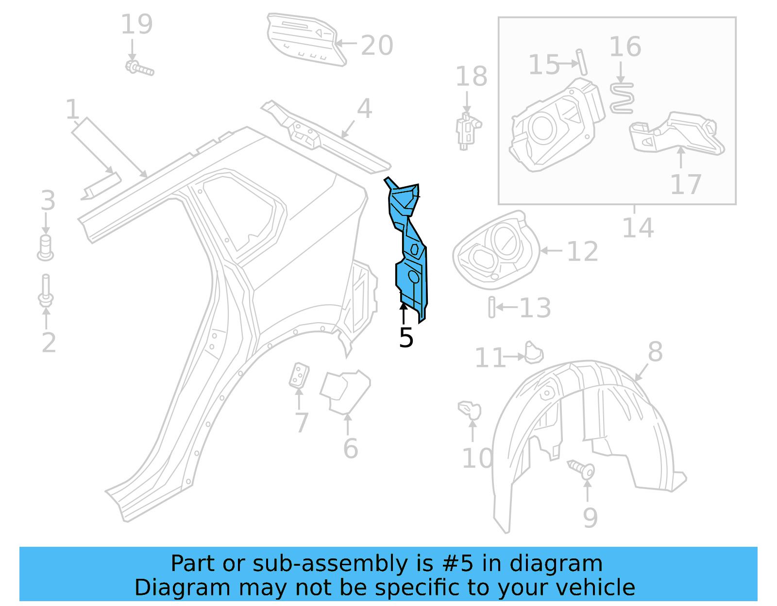 Tail Lamp Pocket 5NL-813-320 - View 4
