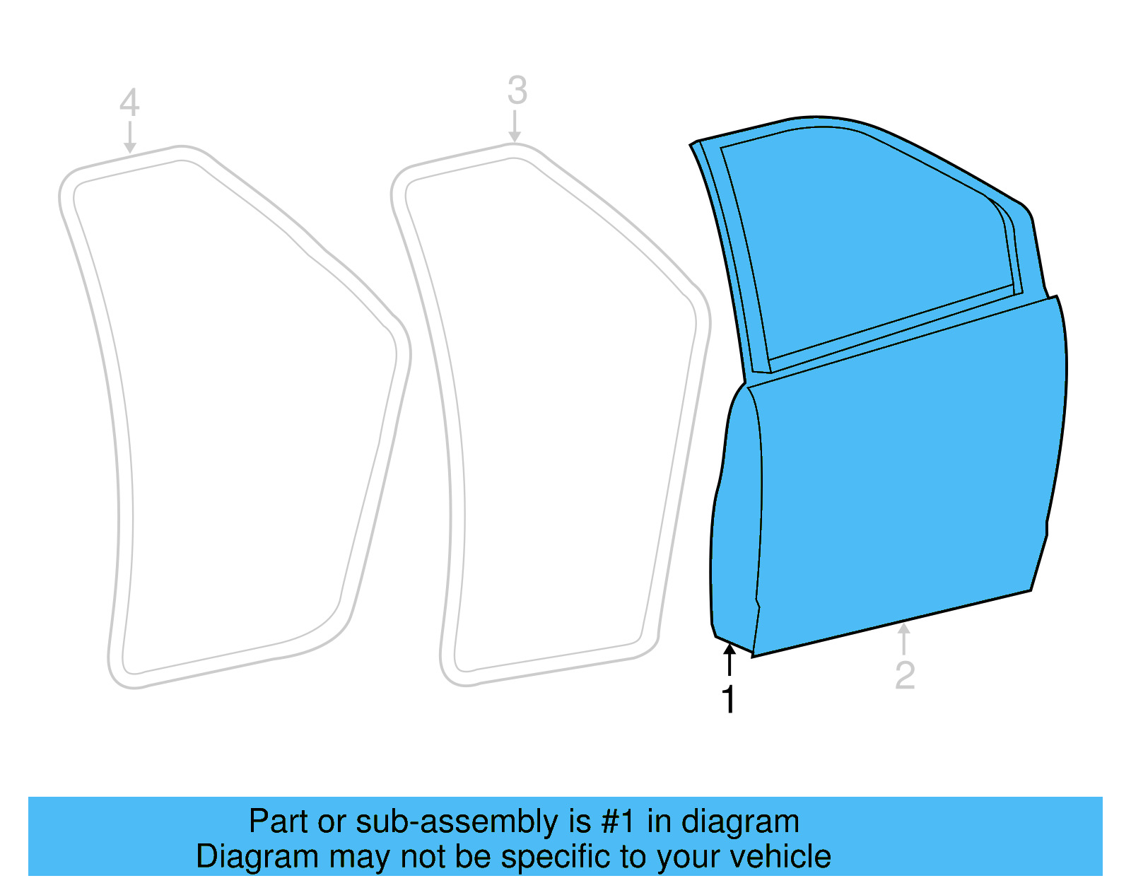 Door Shell 7B0-831-051-H - View 3