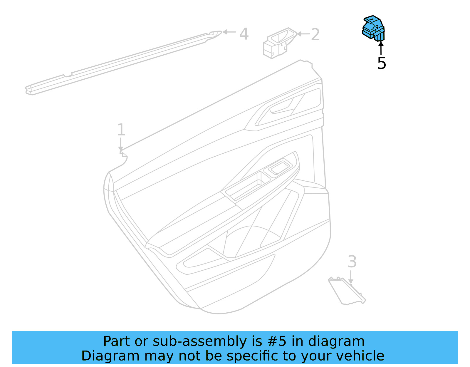 Window Switch 5G0-959-855-AA-WHS - View 2