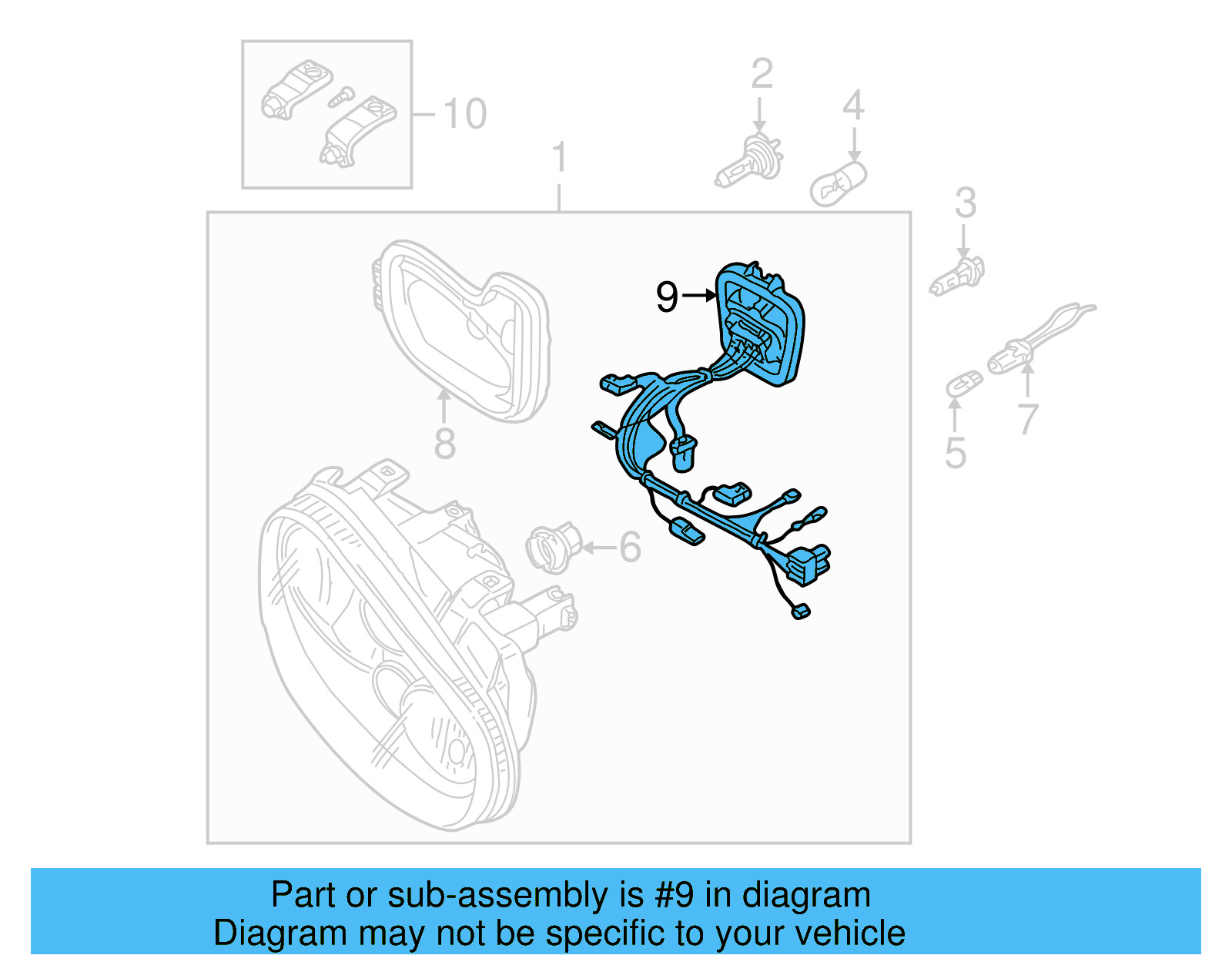 Rear Cap 1J0-941-607-C - View 9