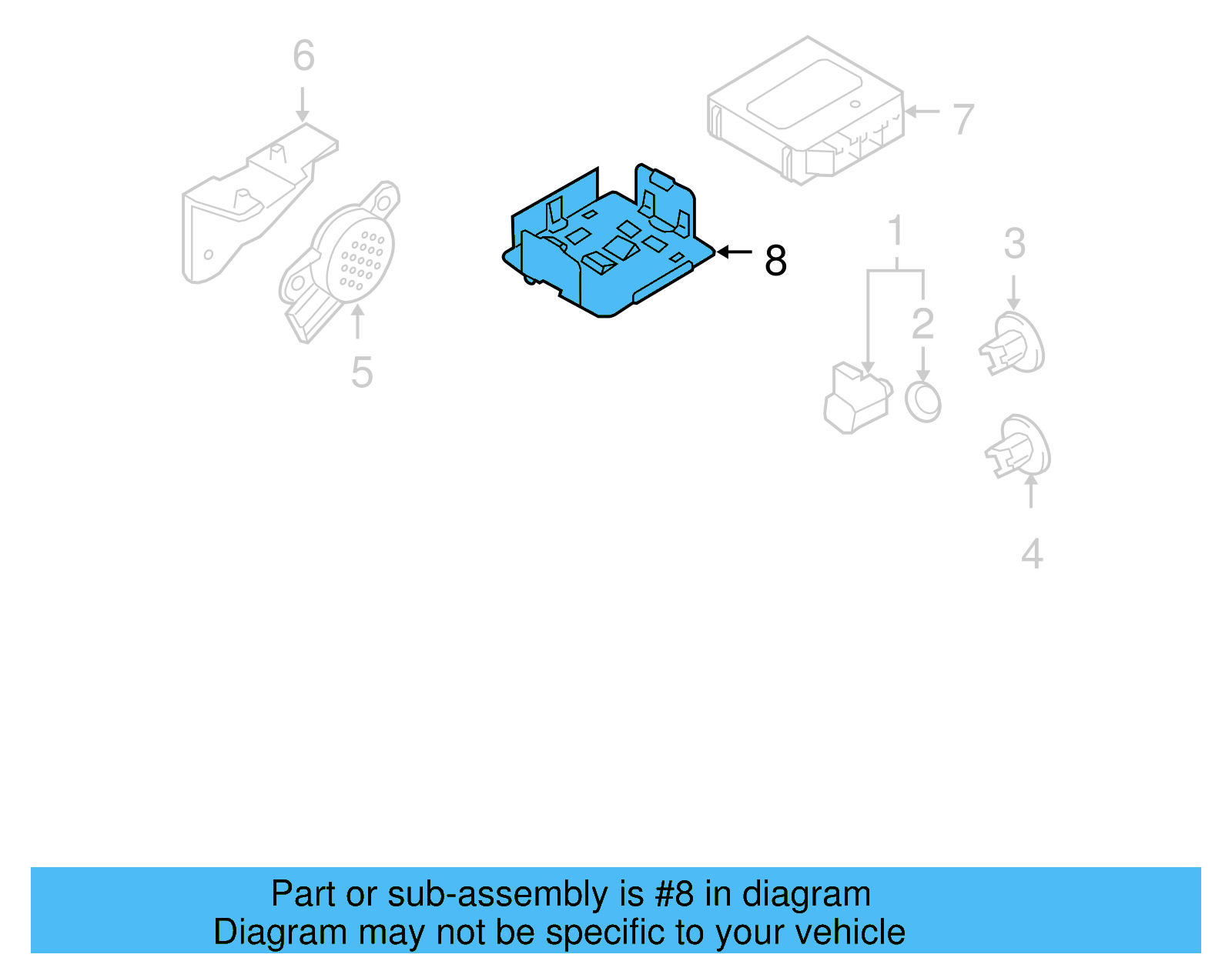 Control Module Bracket 1K0-971-502 - View 5