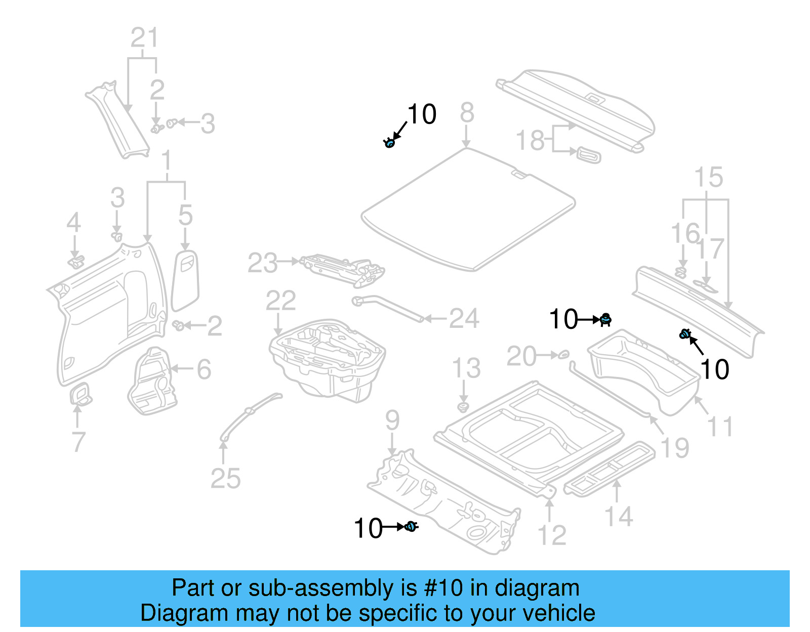 Pillar Trim Clip 701-867-299-U71 - View 4