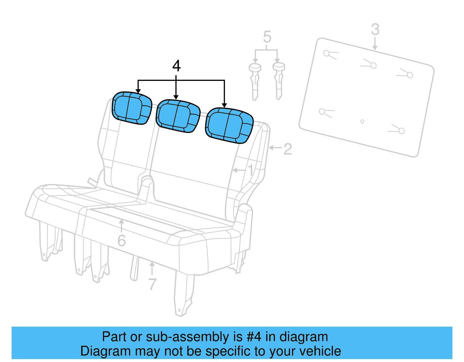 Headrest 7B0-885-902-C-DE5 - View 3