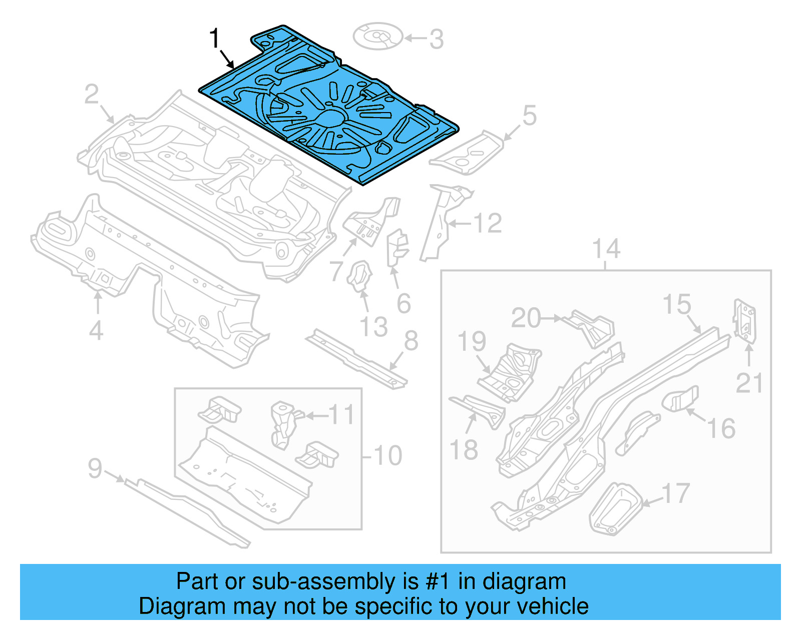 Rear Floor Pan 5Q0-813-116-L - View 5