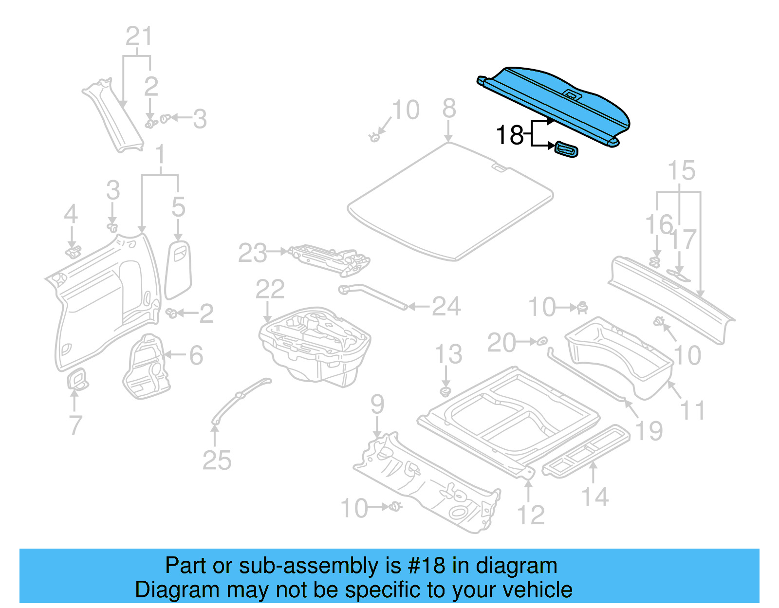Cargo Cover 1J9-867-871-K-6PD - View 4