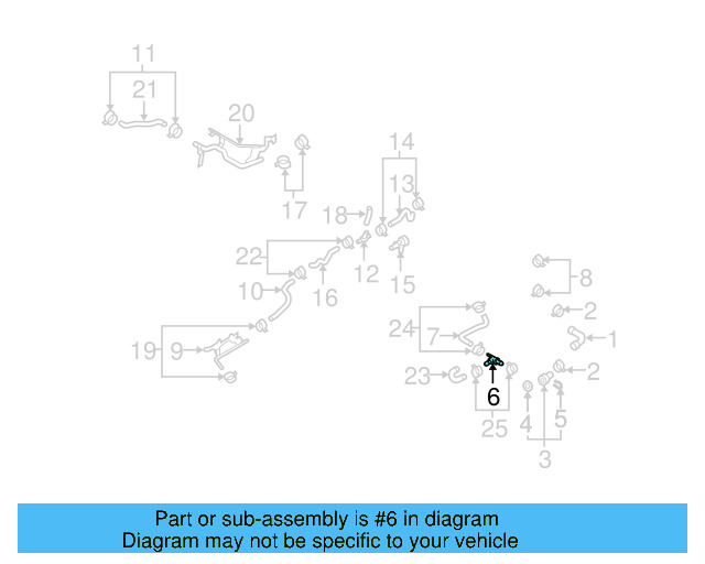 Cooling System Bypass Line Adapter 1J0-121-087-B - View 35