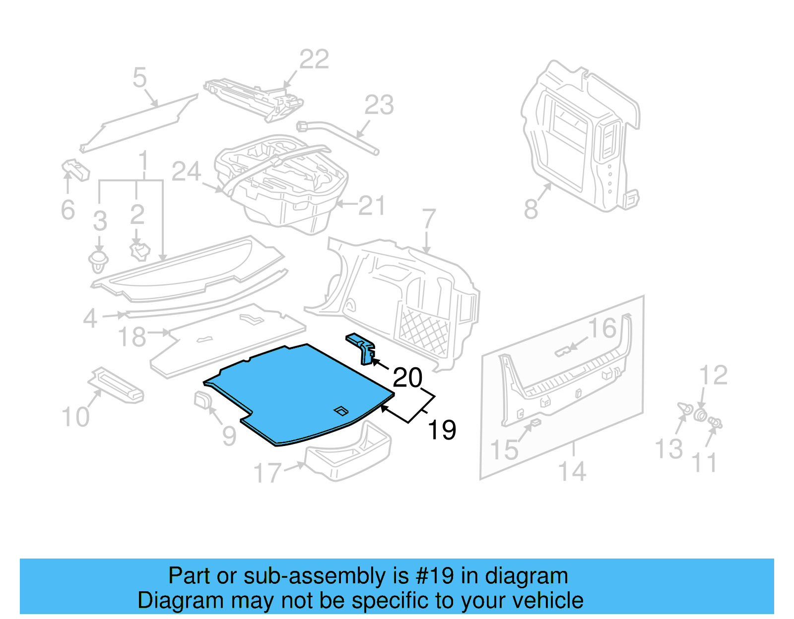 Trunk Lining 1J5-863-463-R-1BS - View 5