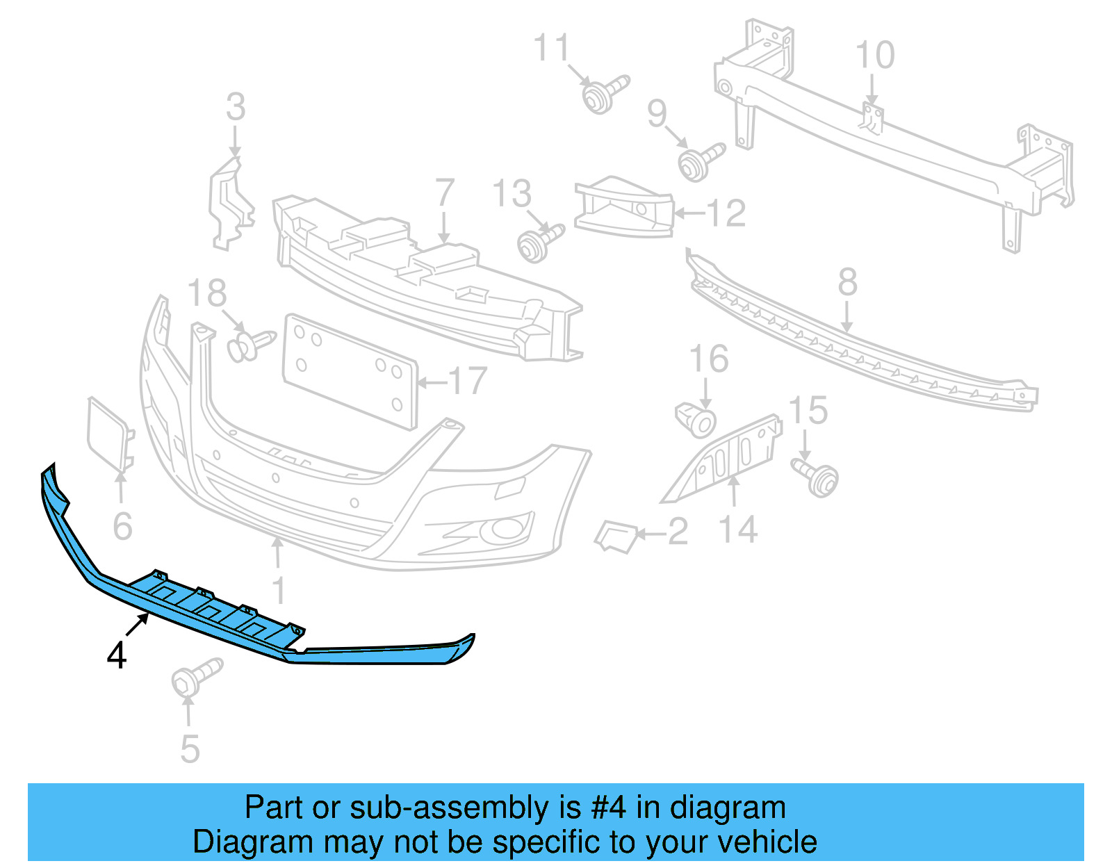 Lower Deflector 5N0-805-903-9B9 - View 6