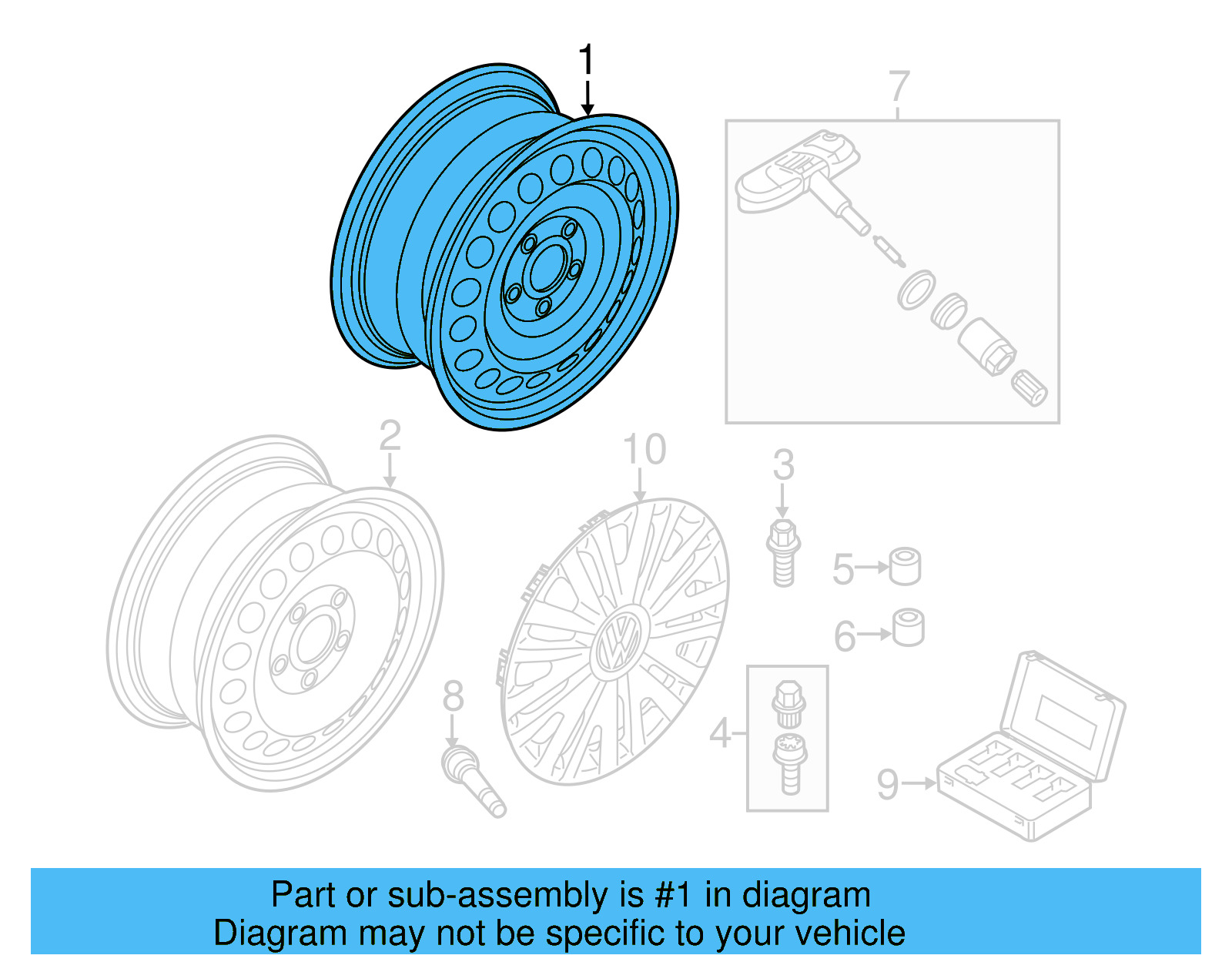 Spare Wheel 1K0-601-027-CB-03C - View 43