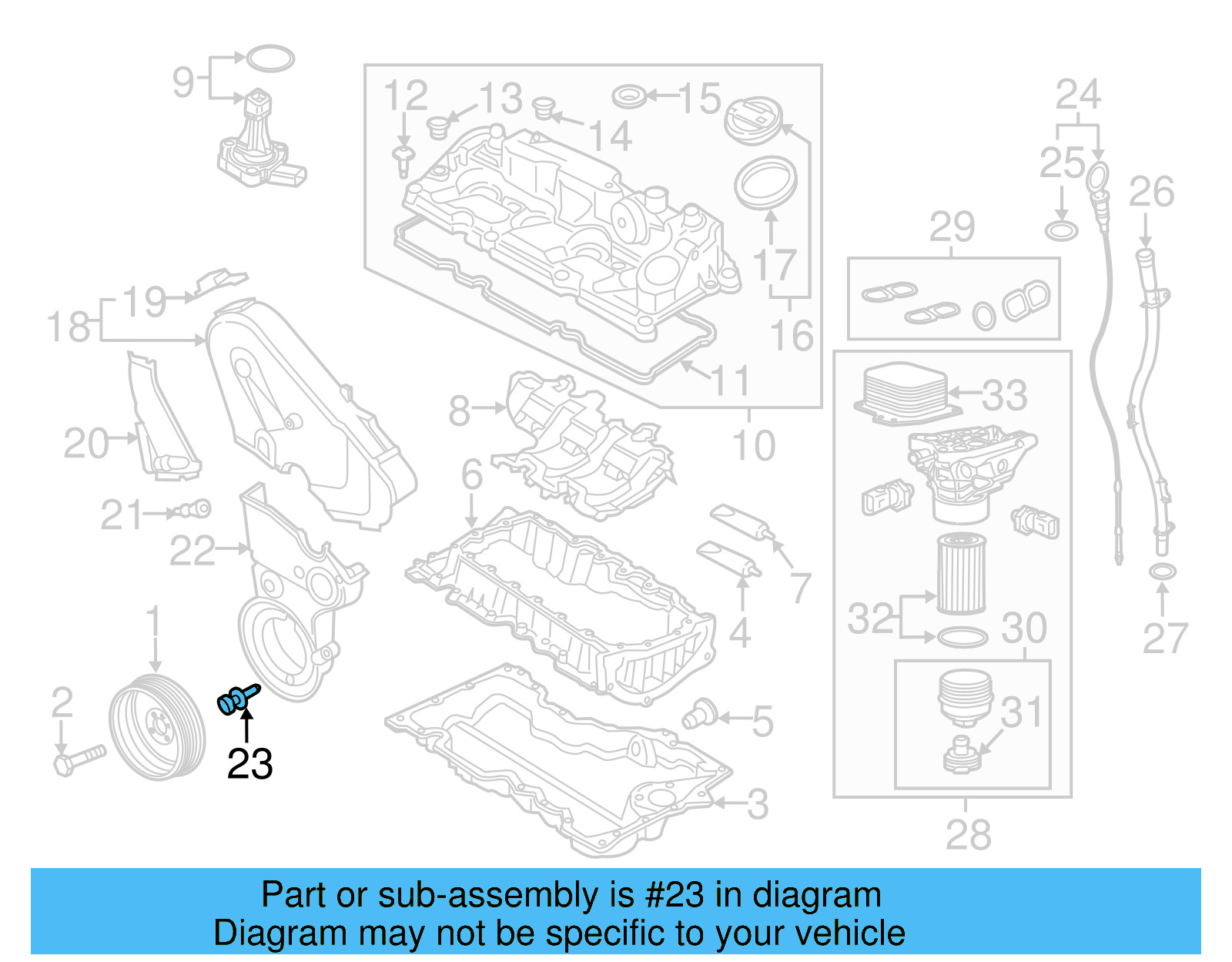 Lower Timing Cover Bolt WHT-005-821 - View 24