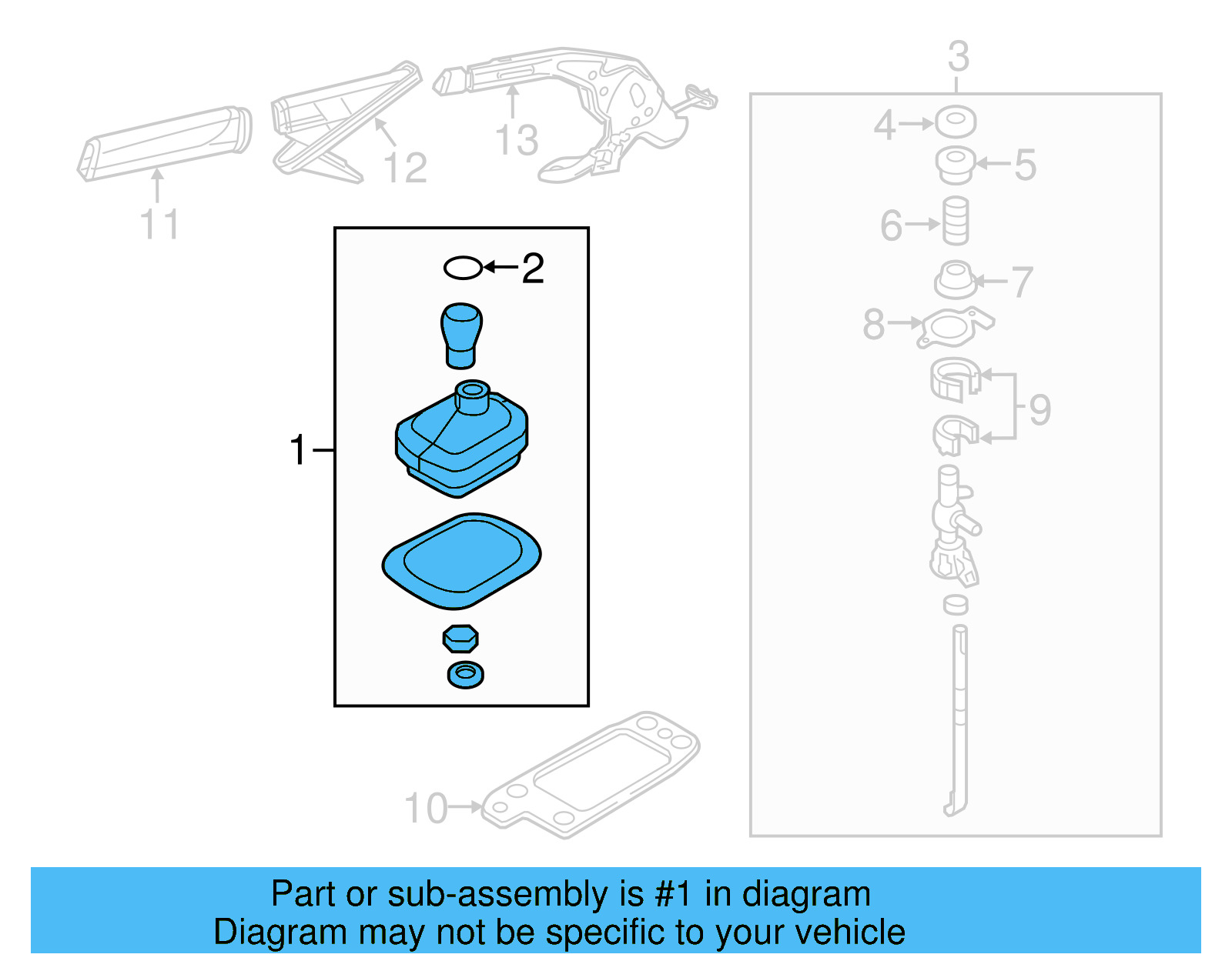 Shift Knob 5K0-711-113-R-XPR - View 6