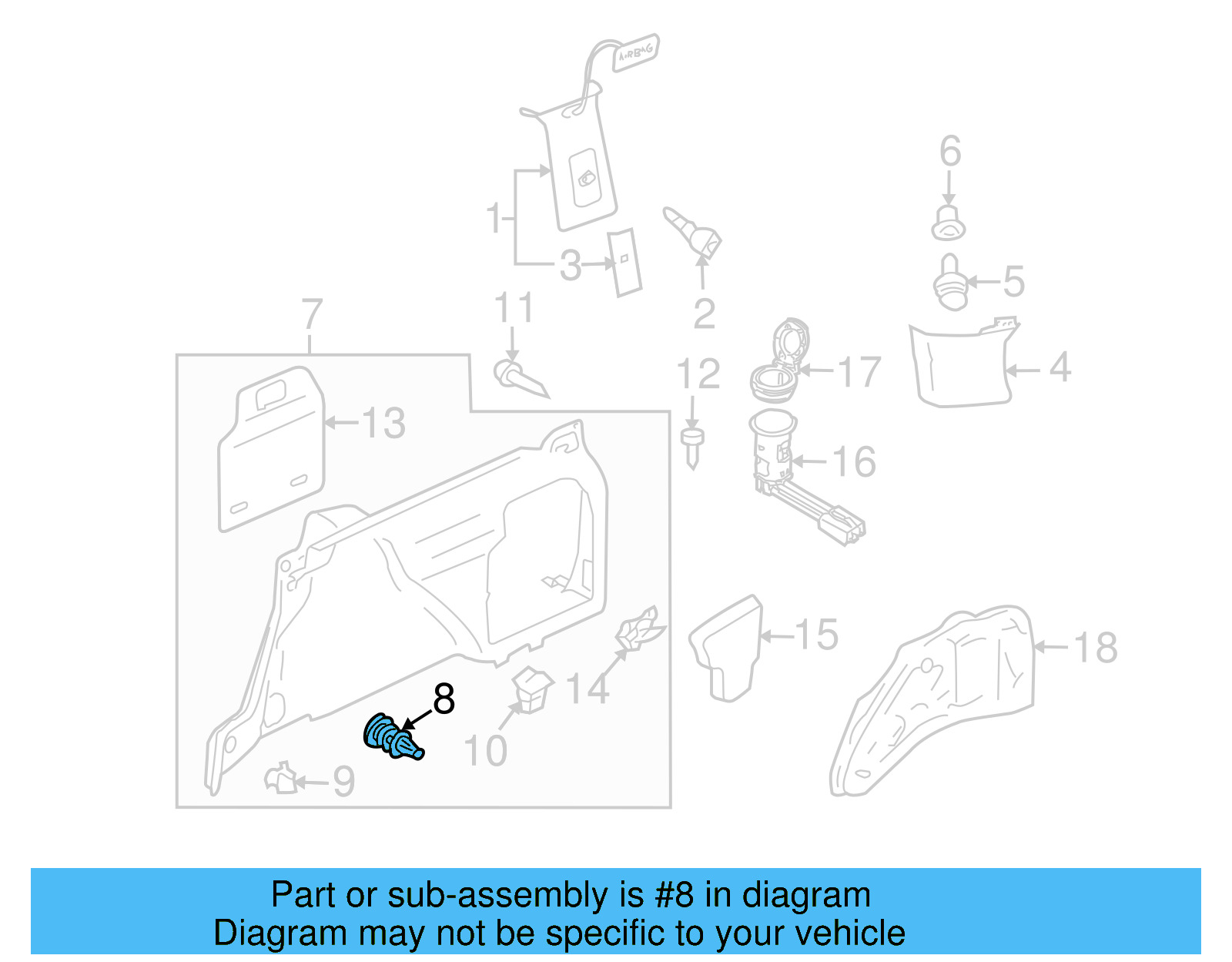 Quarter Trim Assembly Clip 6K0-868-243-C - View 4