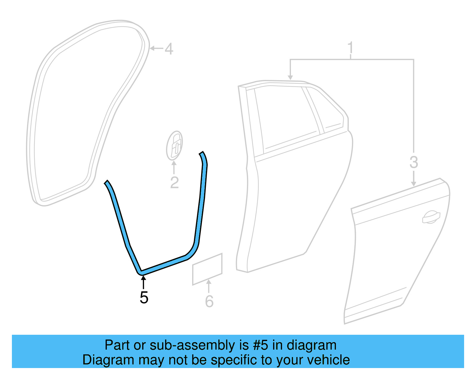 Seal Strip 5C6-839-700-D - View 4