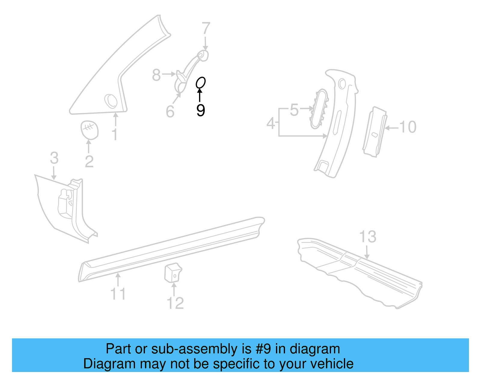 Strap Plate 1C0-858-197-B-3PT - View 8