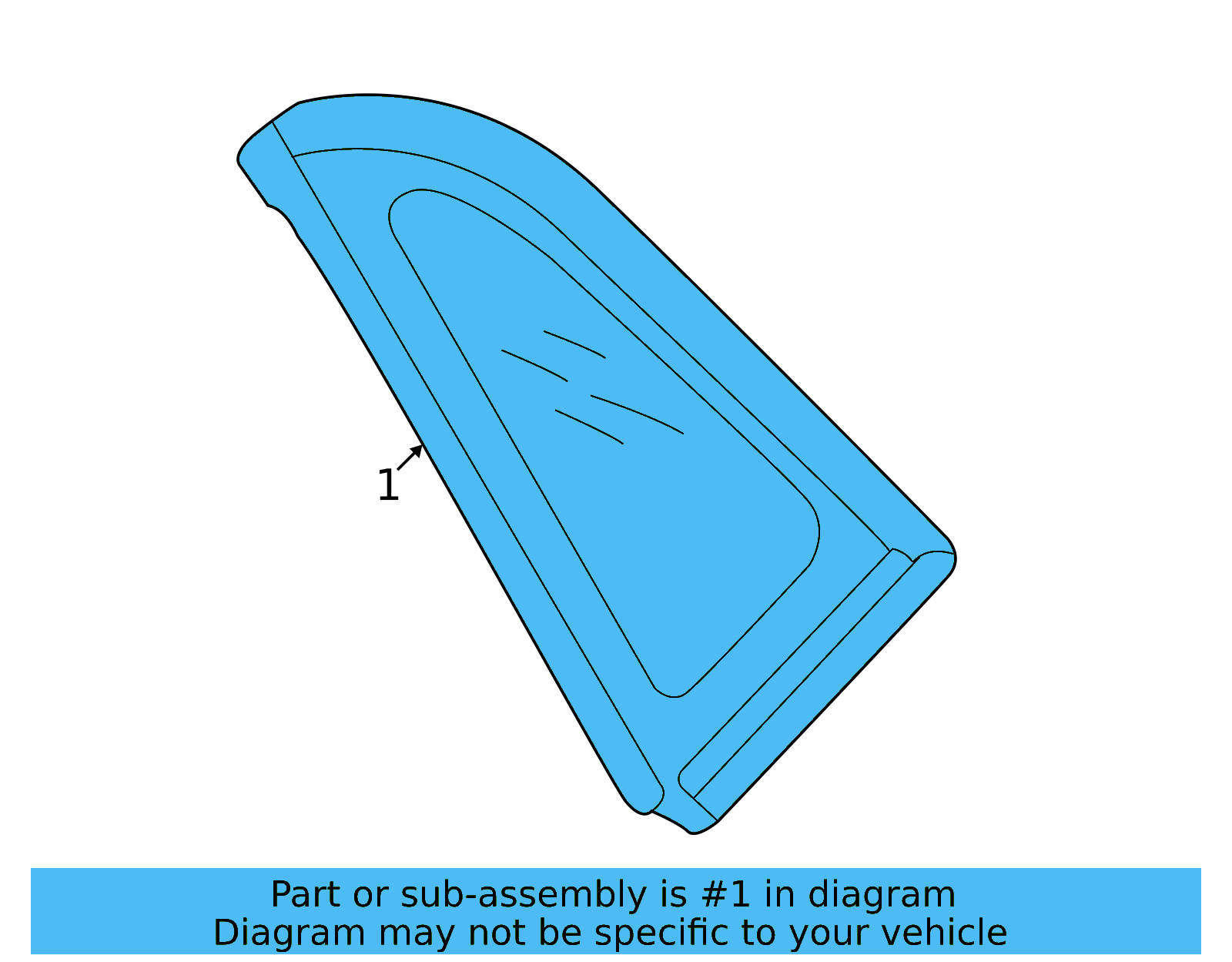 Quarter Glass 11A-845-041-A-NVB - View 4