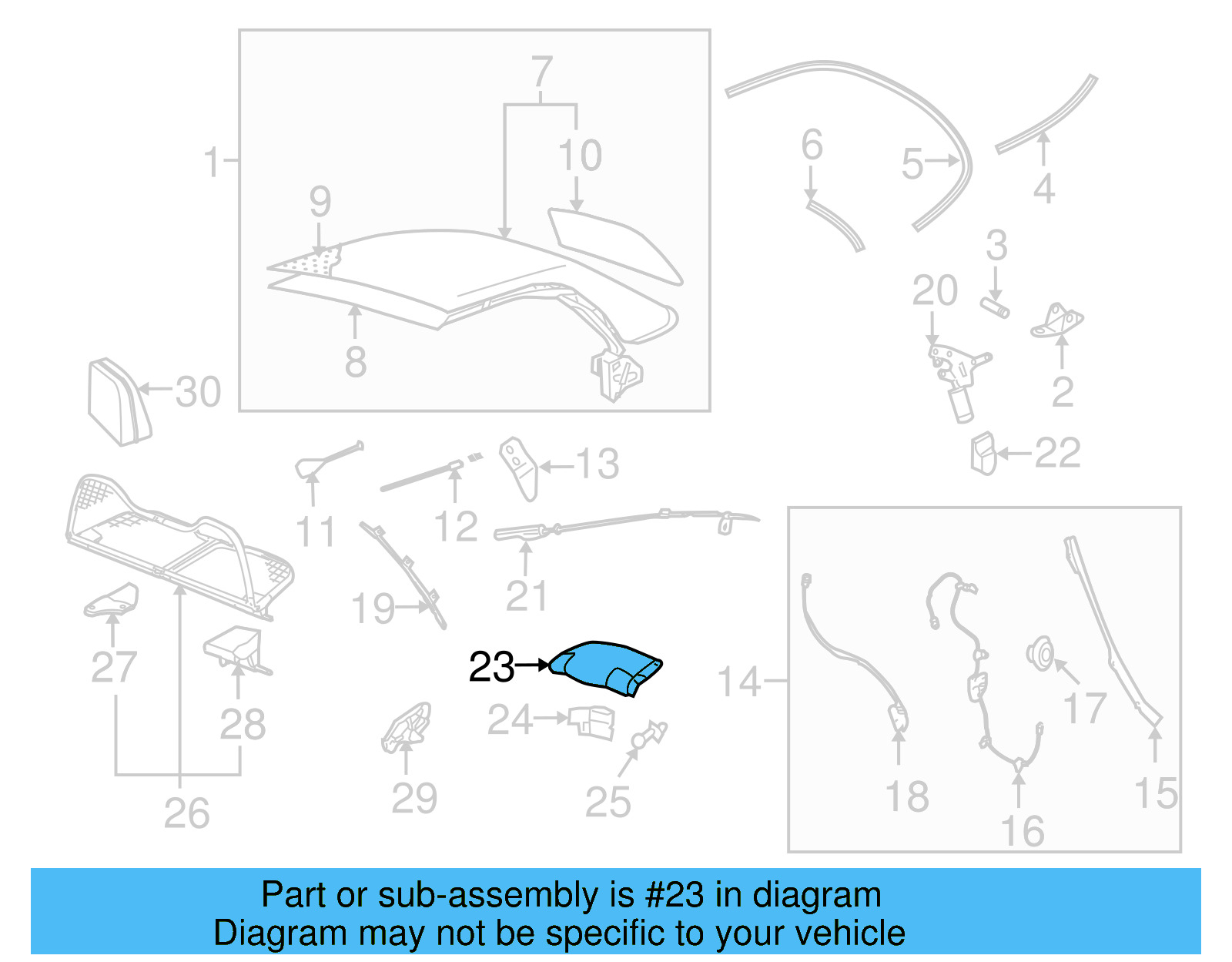 Convertible Stowage Cover 1Y0-871-041-D-A64 - View 11