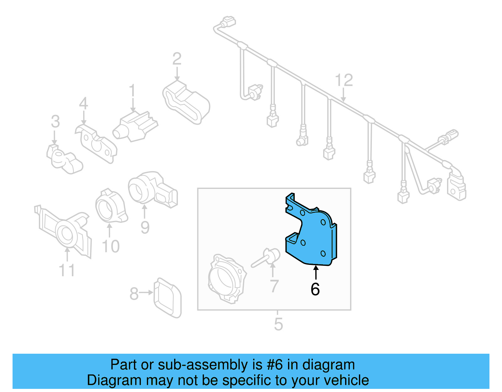 Distance Sensor Bracket 7P6-907-462 - View 7