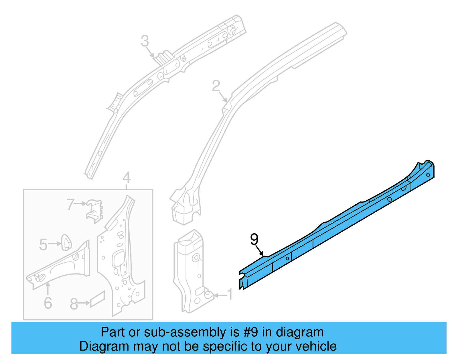 Rocker Reinforced 3CN-809-377-A - View 7