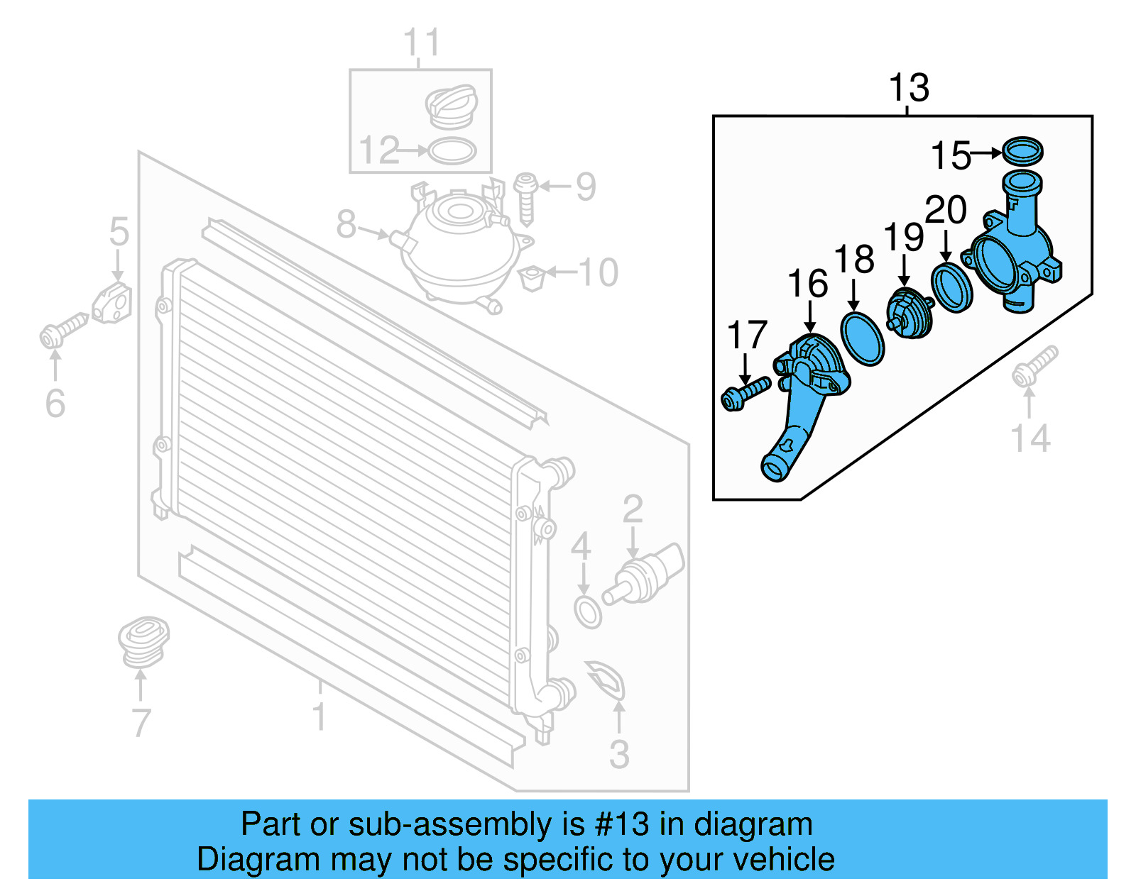 Thermostat Cover 07K-121-121-B - View 19