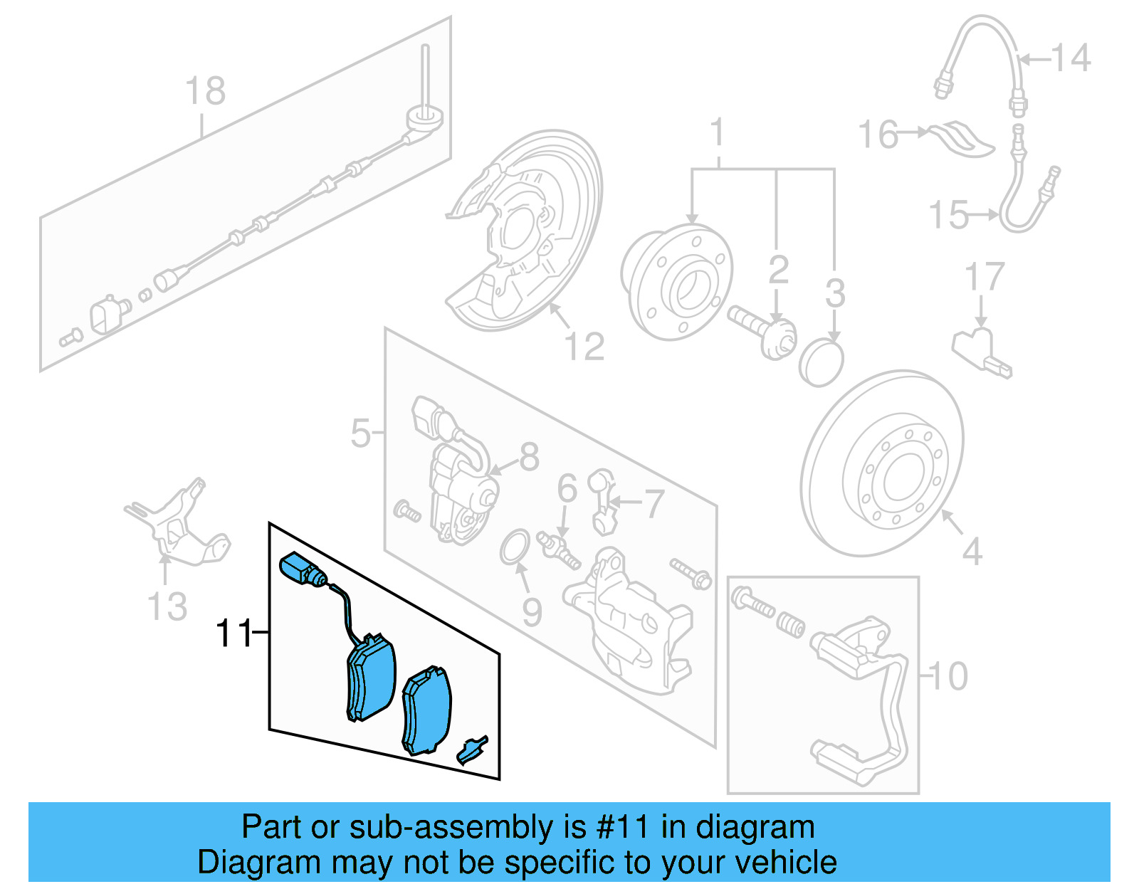 Brake Lining 3C0-698-451-G - View 4
