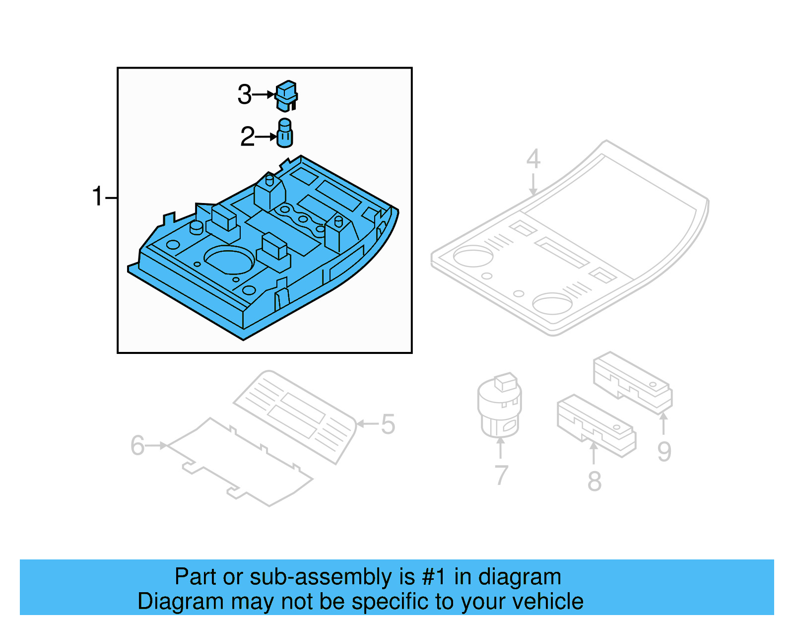 Overhead Console 7P6-947-105-AG-81U