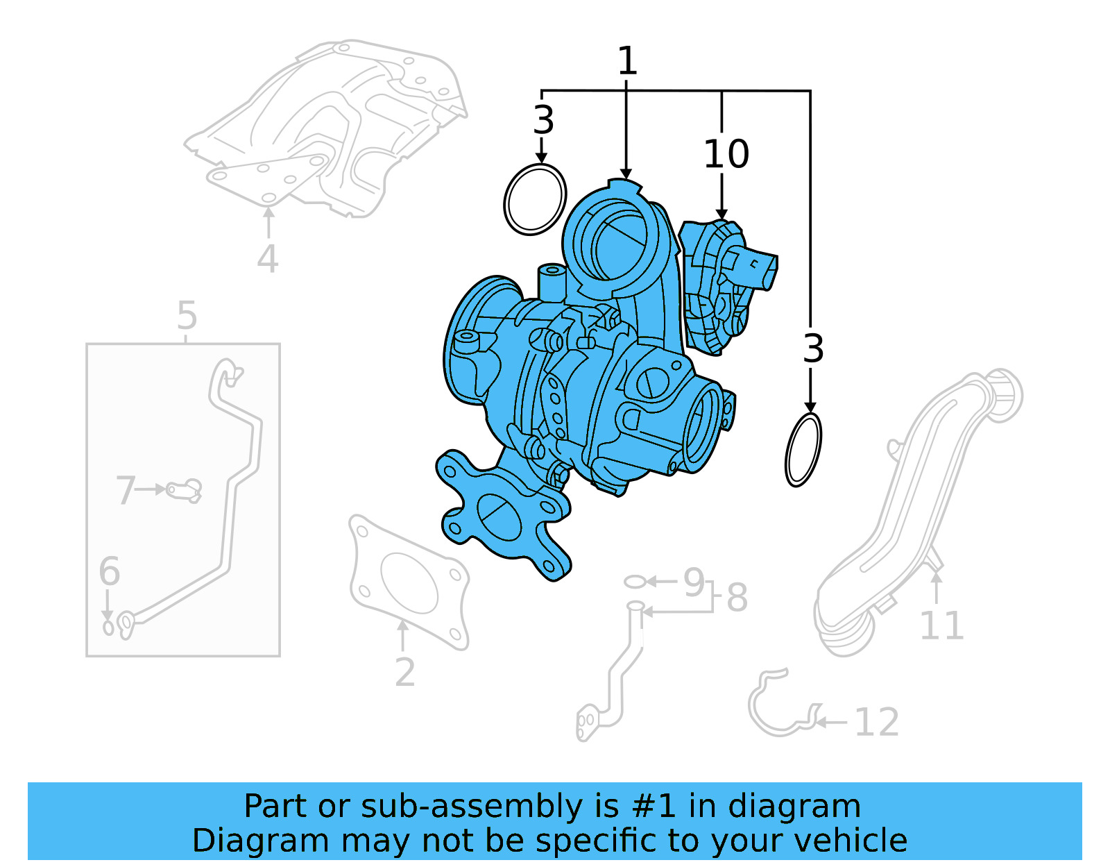 Turbocharger 05E-145-702-A - View 6