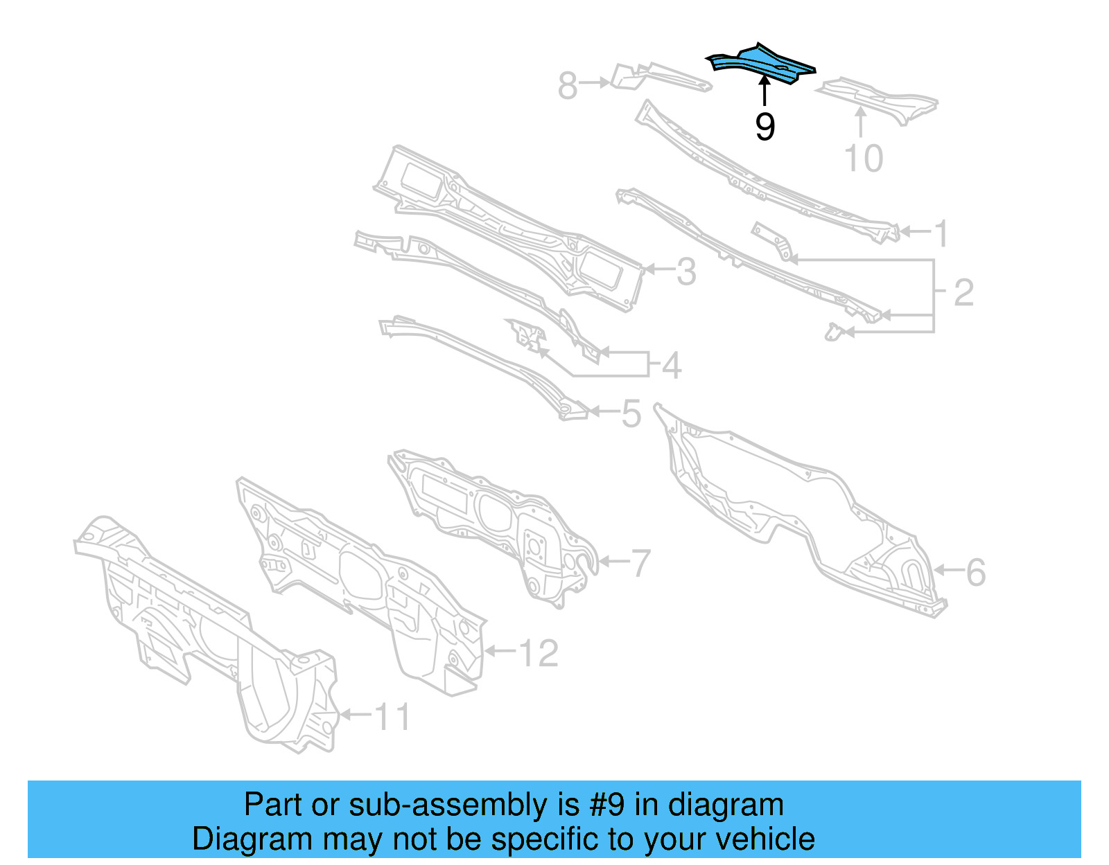 Water Deflector 3C8-819-404-9B9