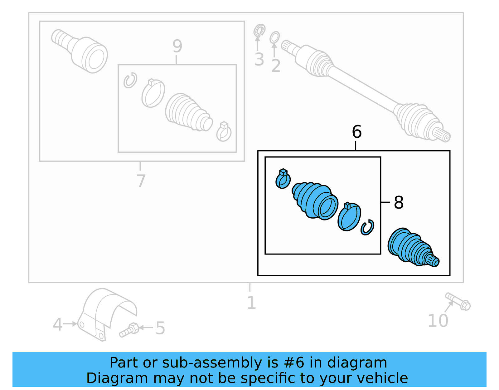 Outer Joint Assembly 7N0-498-099-CX