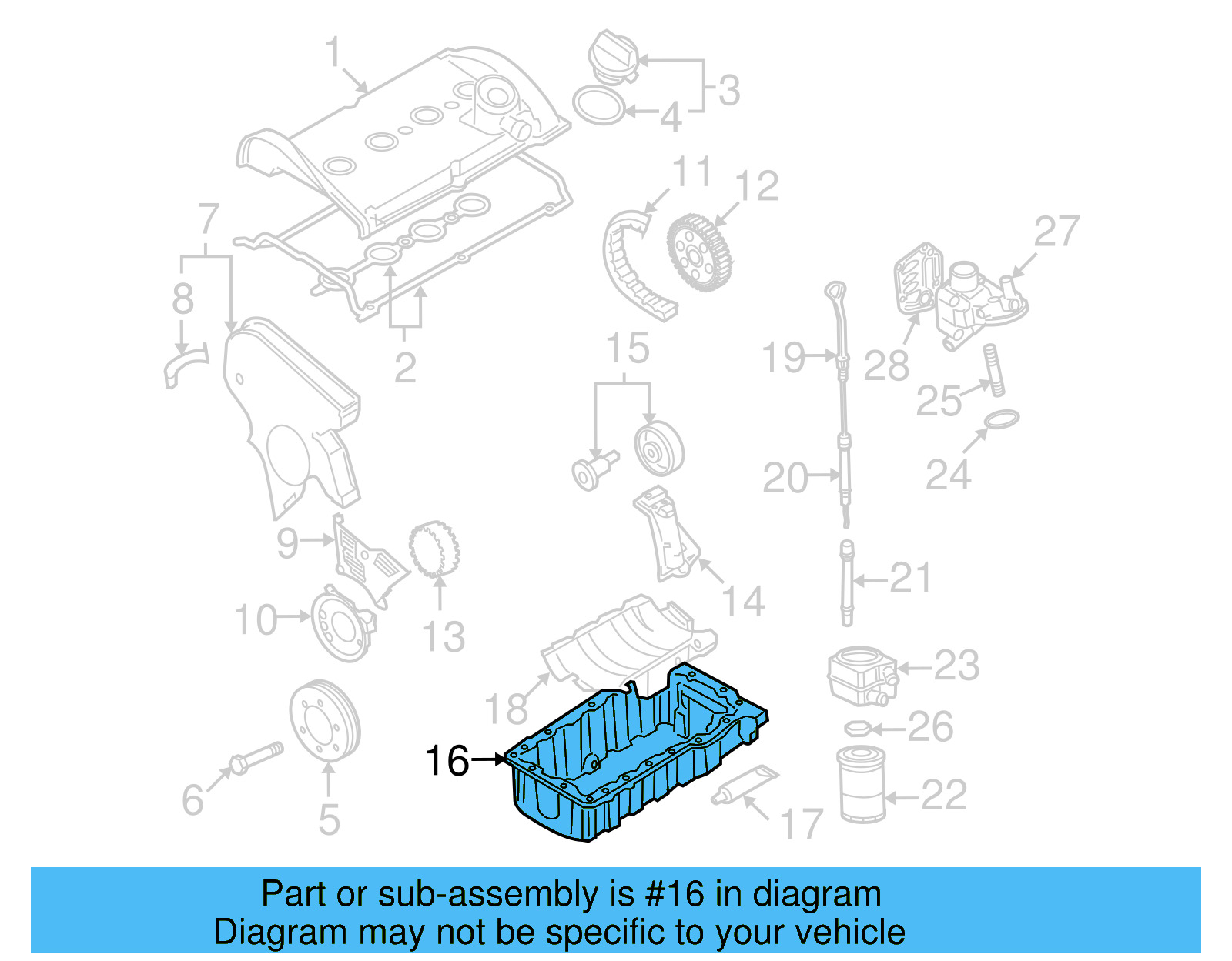 Oil Pan 038-103-601-AQ - View 3
