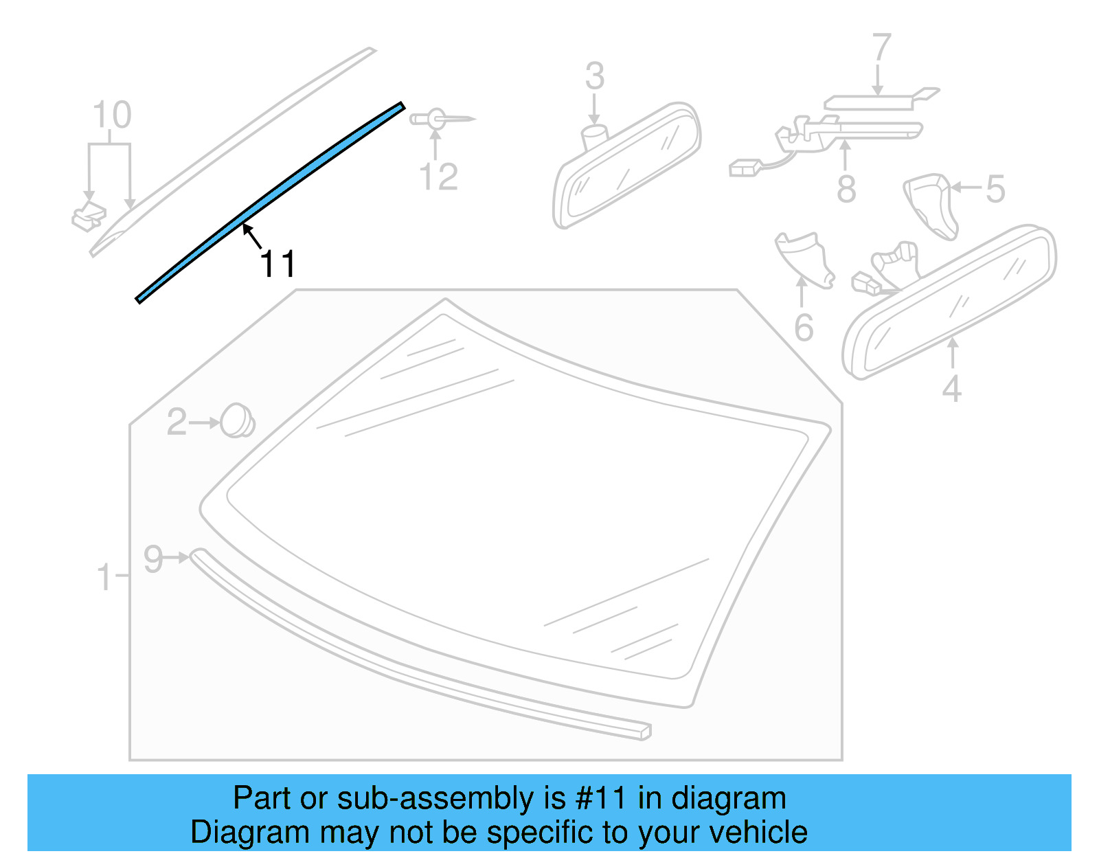 Retaining Strip 5C6-854-541-A - View 5