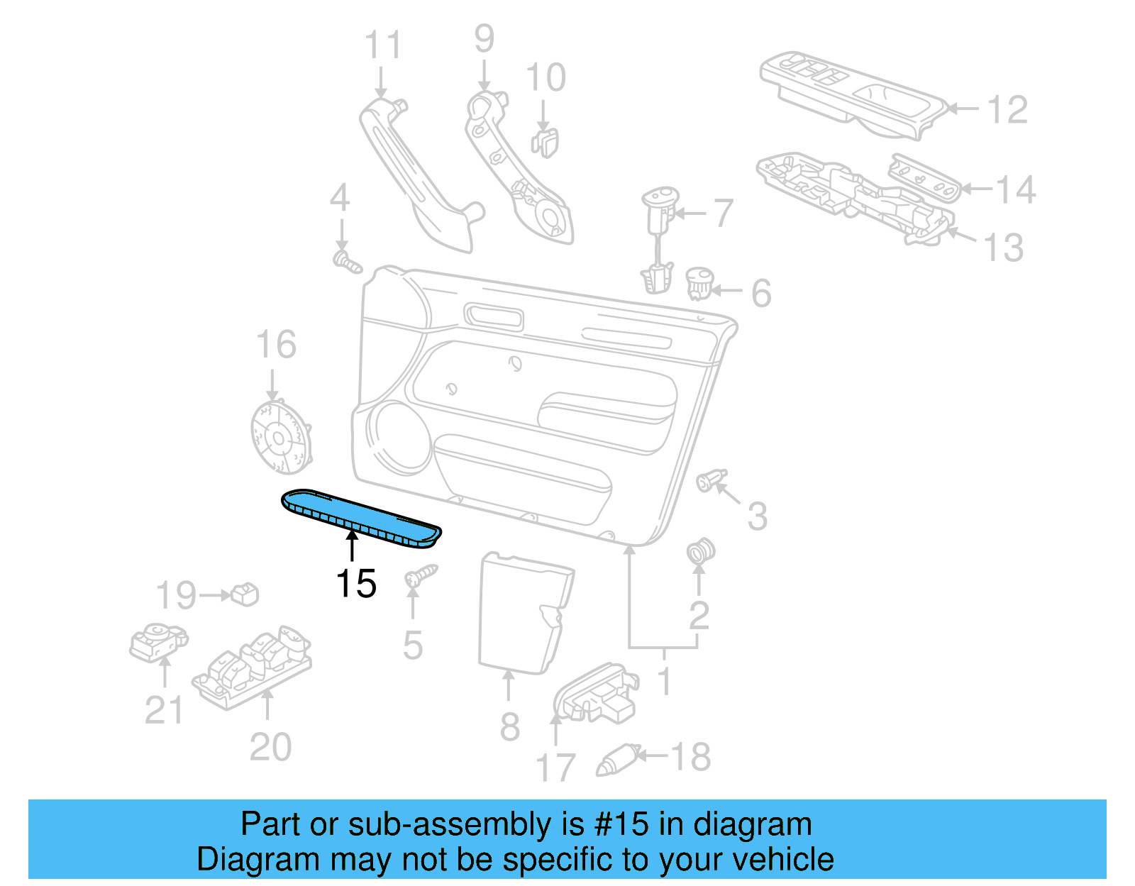 Door Panel Insert 1J0-868-134-B-B41 - View 11