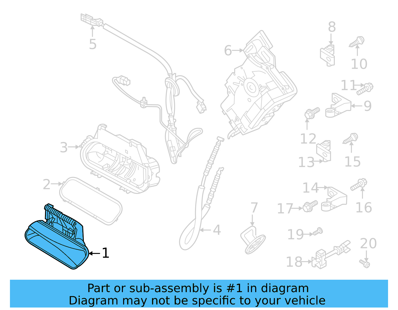 Handle, Outside 11A-837-205-BR-GRU - View 4
