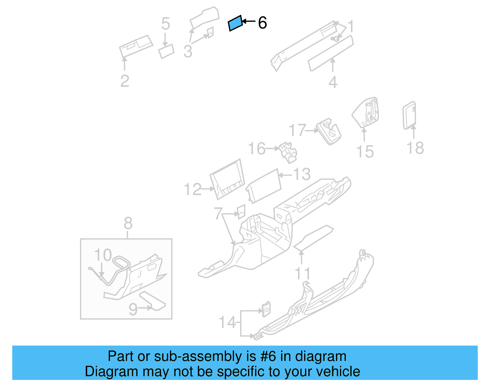 Insert Panel 7L6-858-630-A-1SG - View 10
