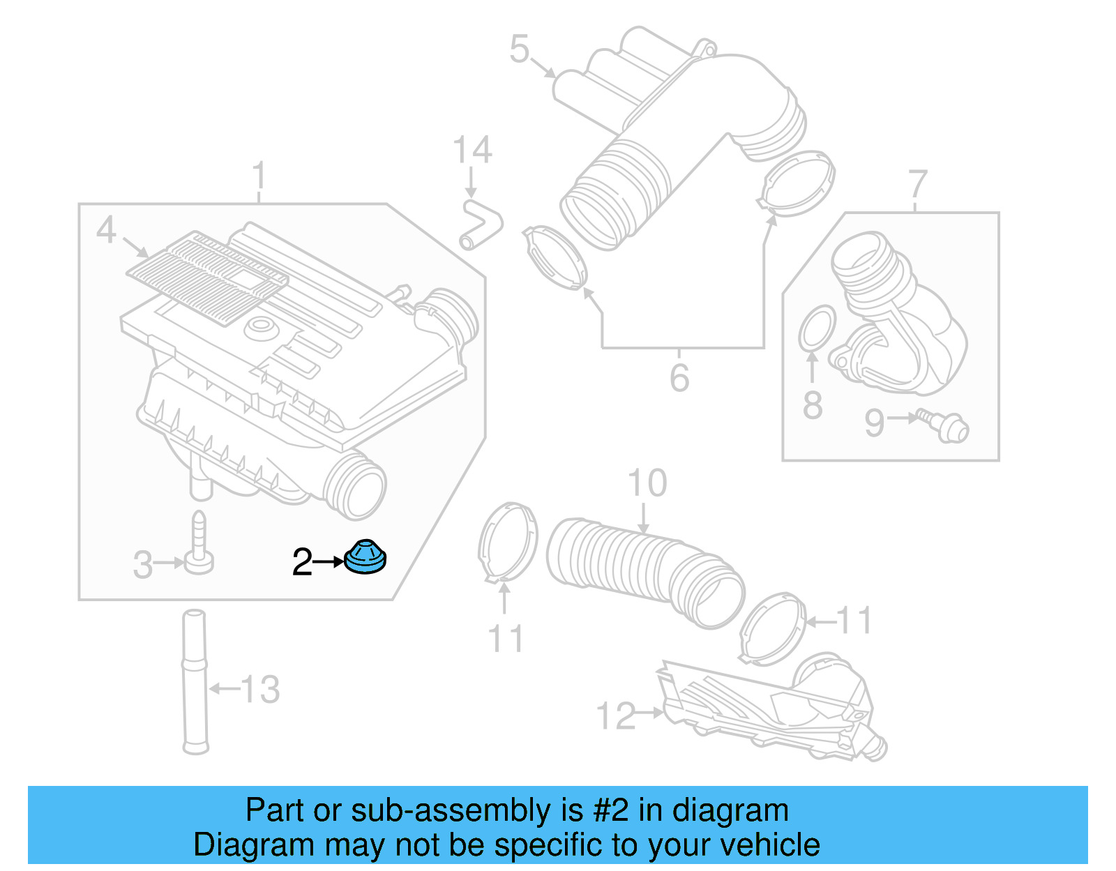 Air Cleaner Assembly Grommet 07C-133-588-P - View 5