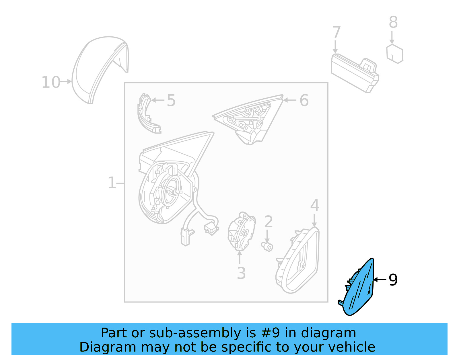 Mirror Glass 17A-857-521-G - View 4